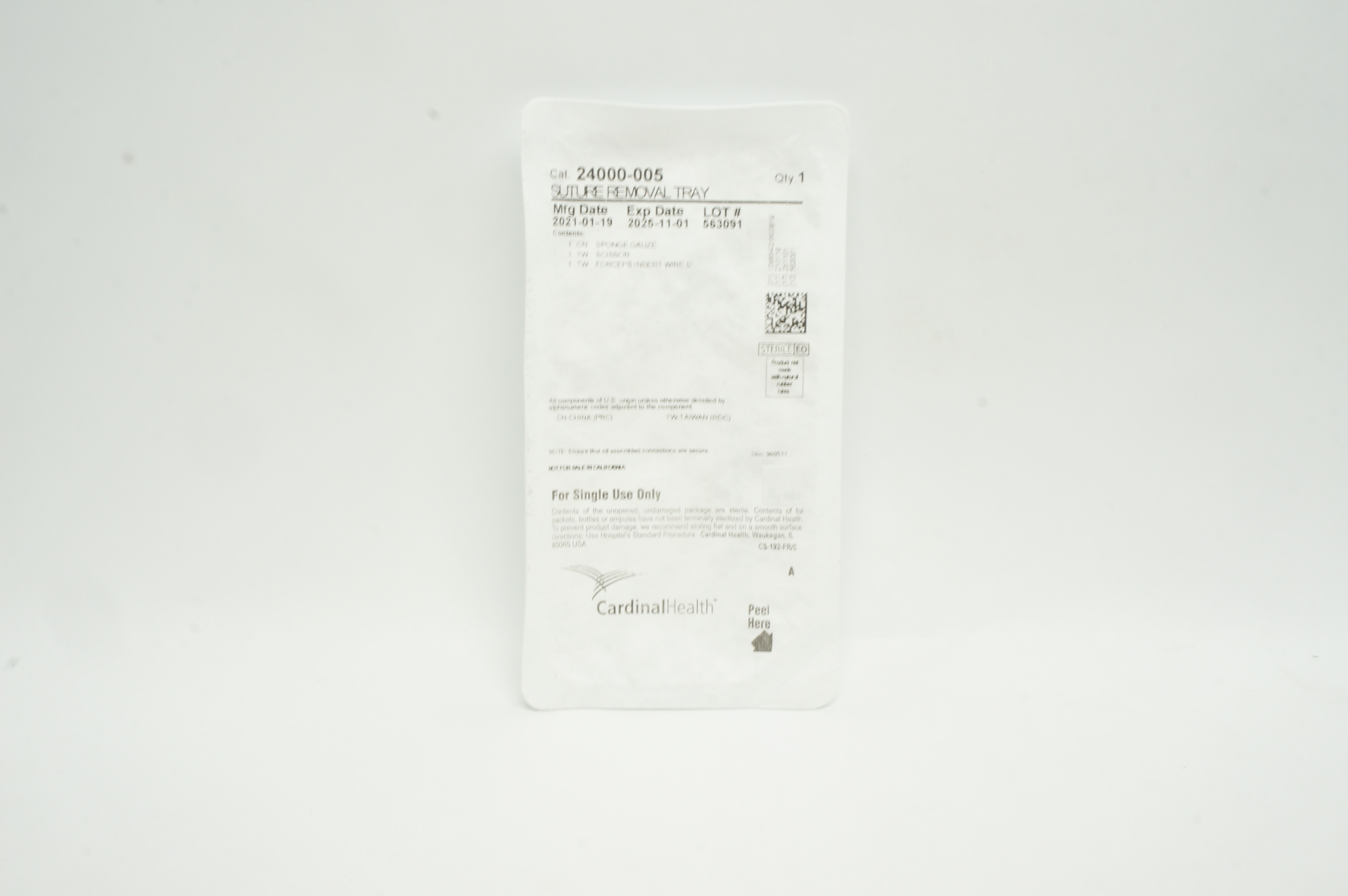 Cardinal Health 24000-005 Stre Removal Tray