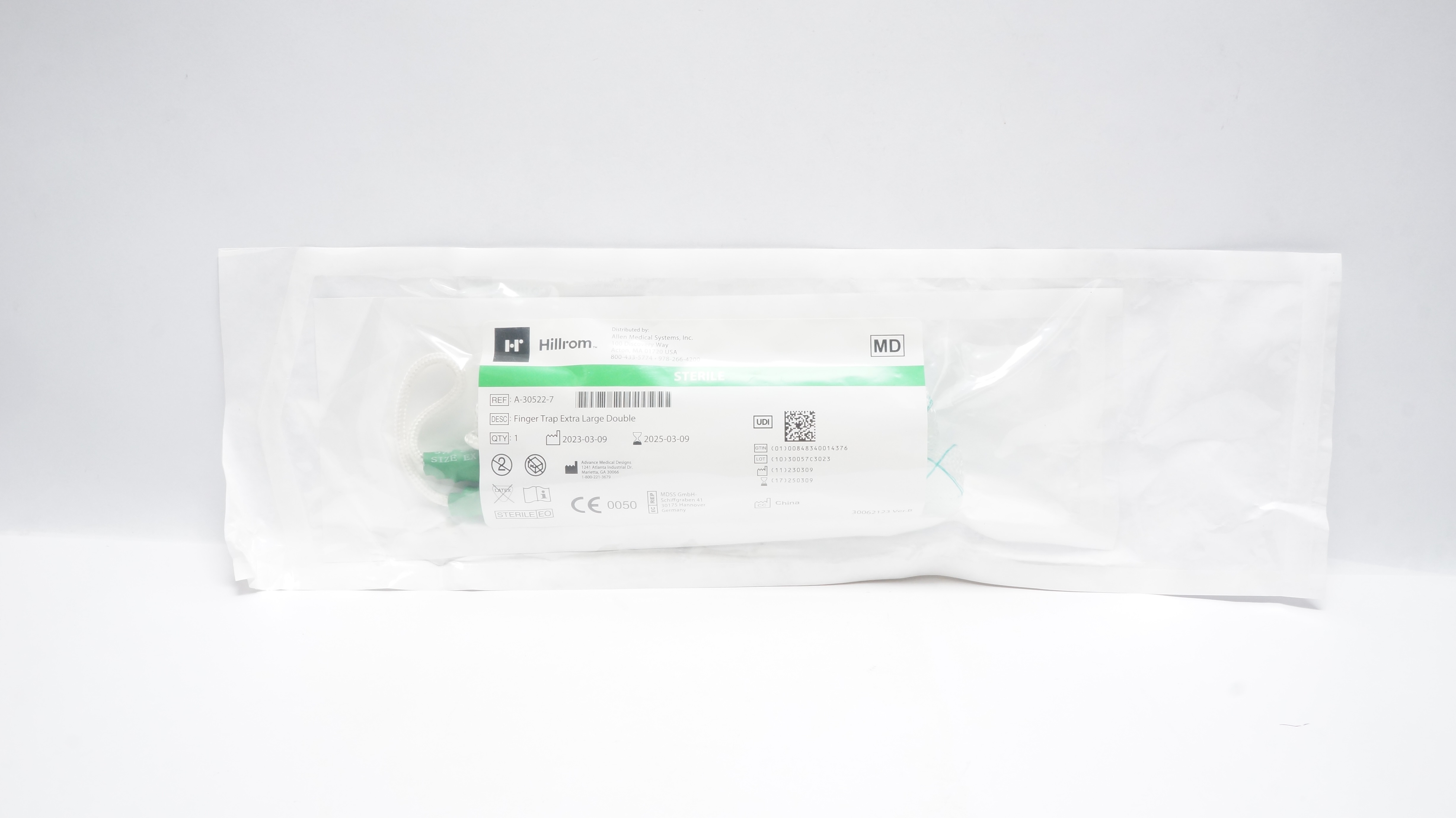 Advance Medical A-30522-7-A8 Hillrom Finger Trap Double Extra Large