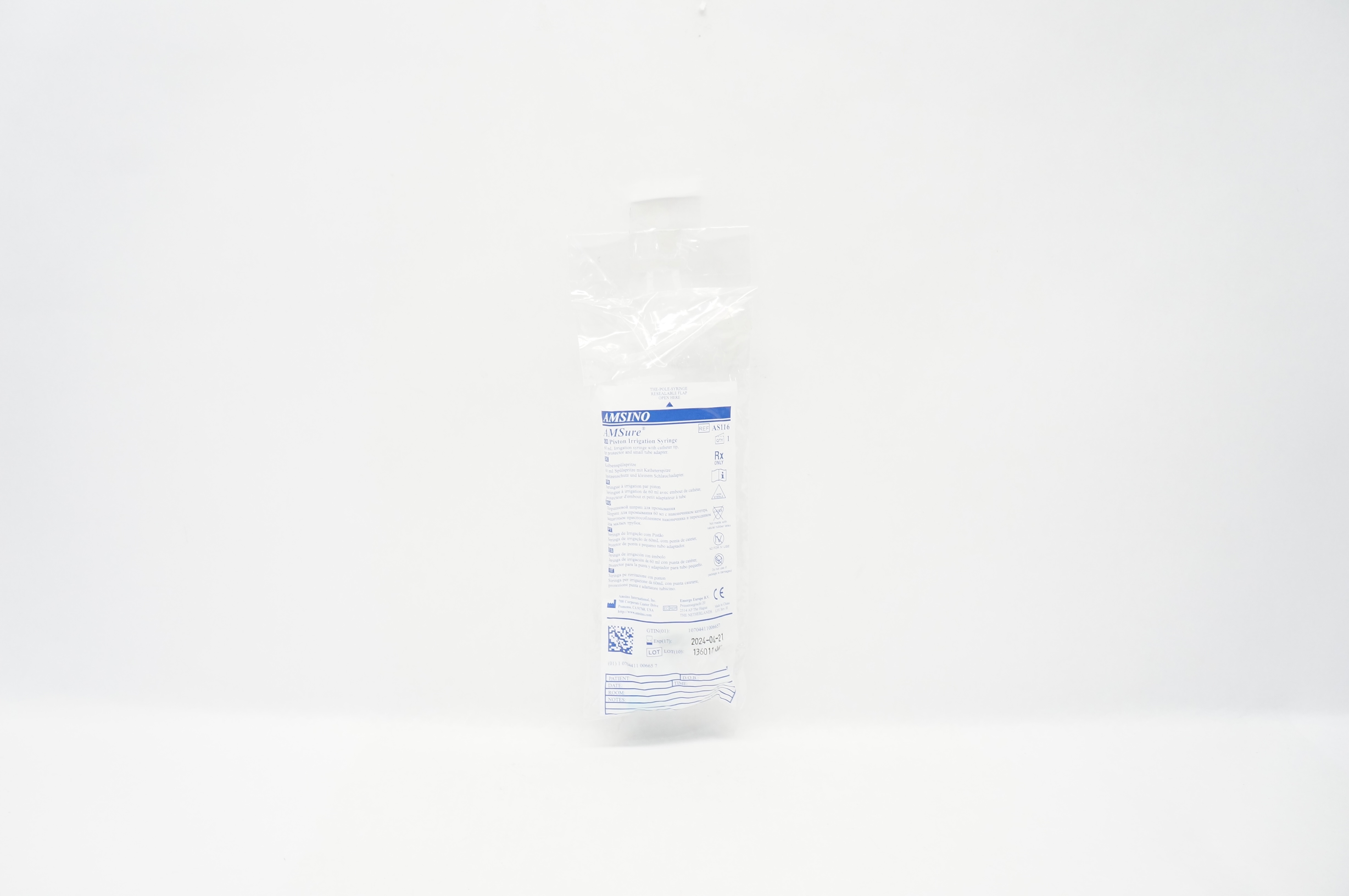 Amsino AS116 AMSure Piston Irrigation Syringe