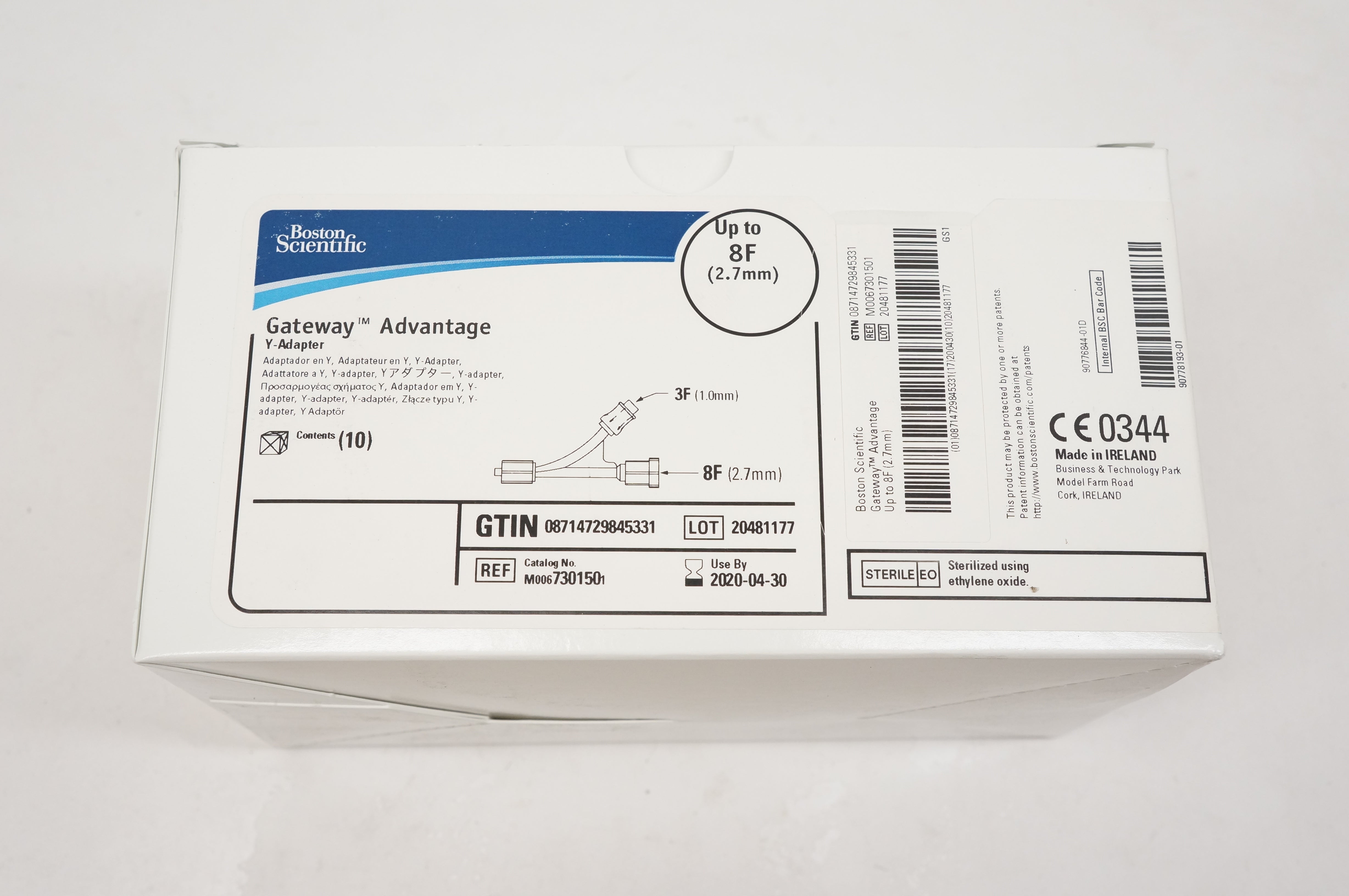 Boston Scientific 730150 Gateway Advantage Y-Adapter, Up to 8F (x) - Box of 10