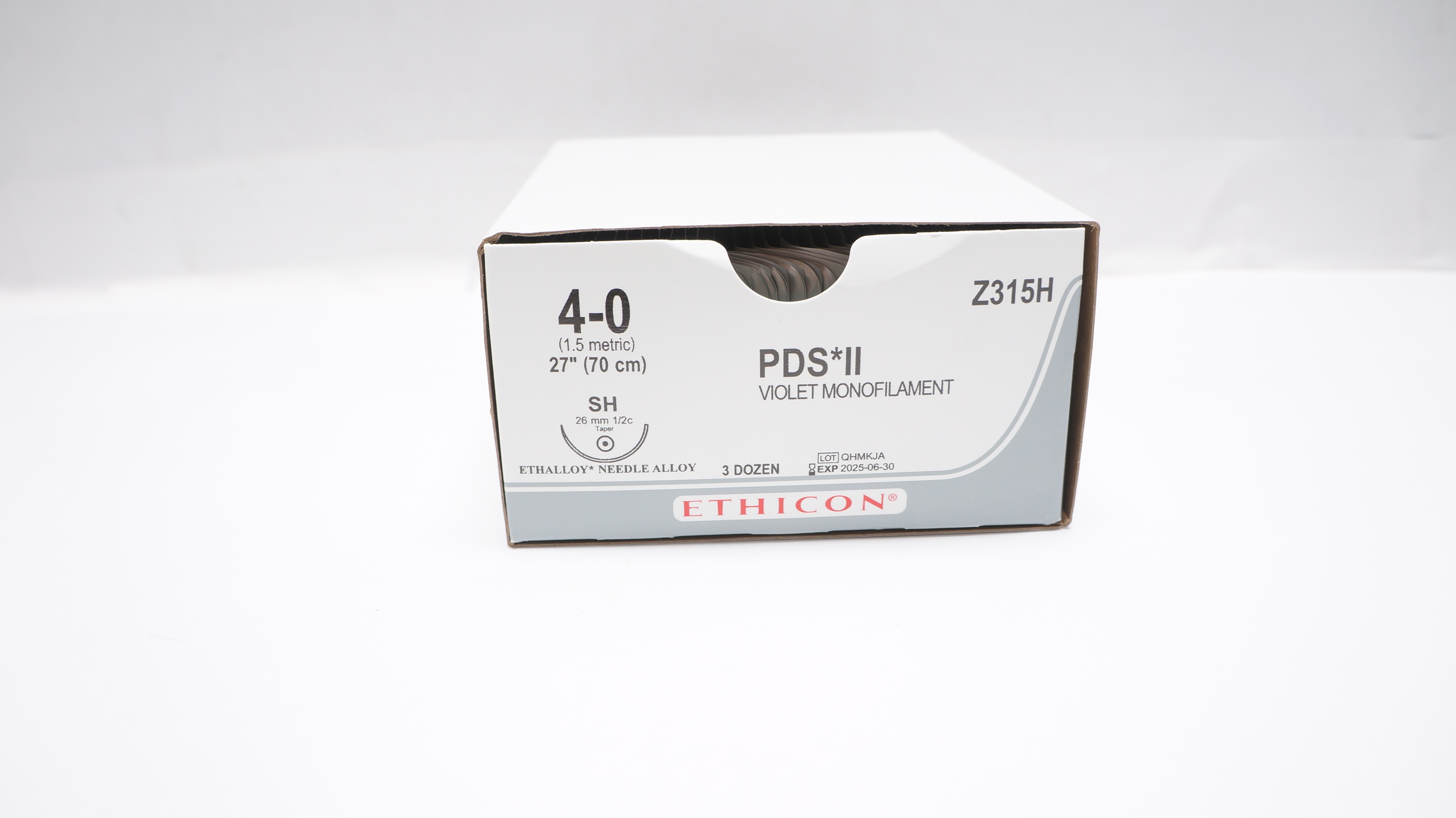 Ethicon Z315H 4-0 PDS II Stre SH 26mm 1/2c Taper, 27inch - Box of 36