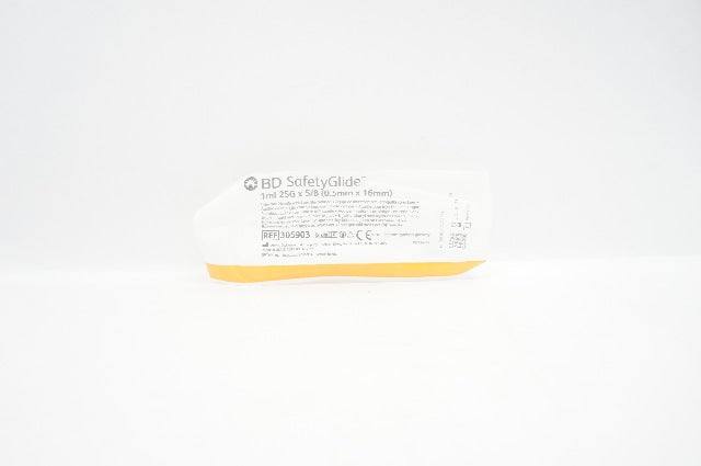 BD 305903 Safety Glide Injection Ndle with Luer Slip Syringe 1ml, 25G x 5/8inch