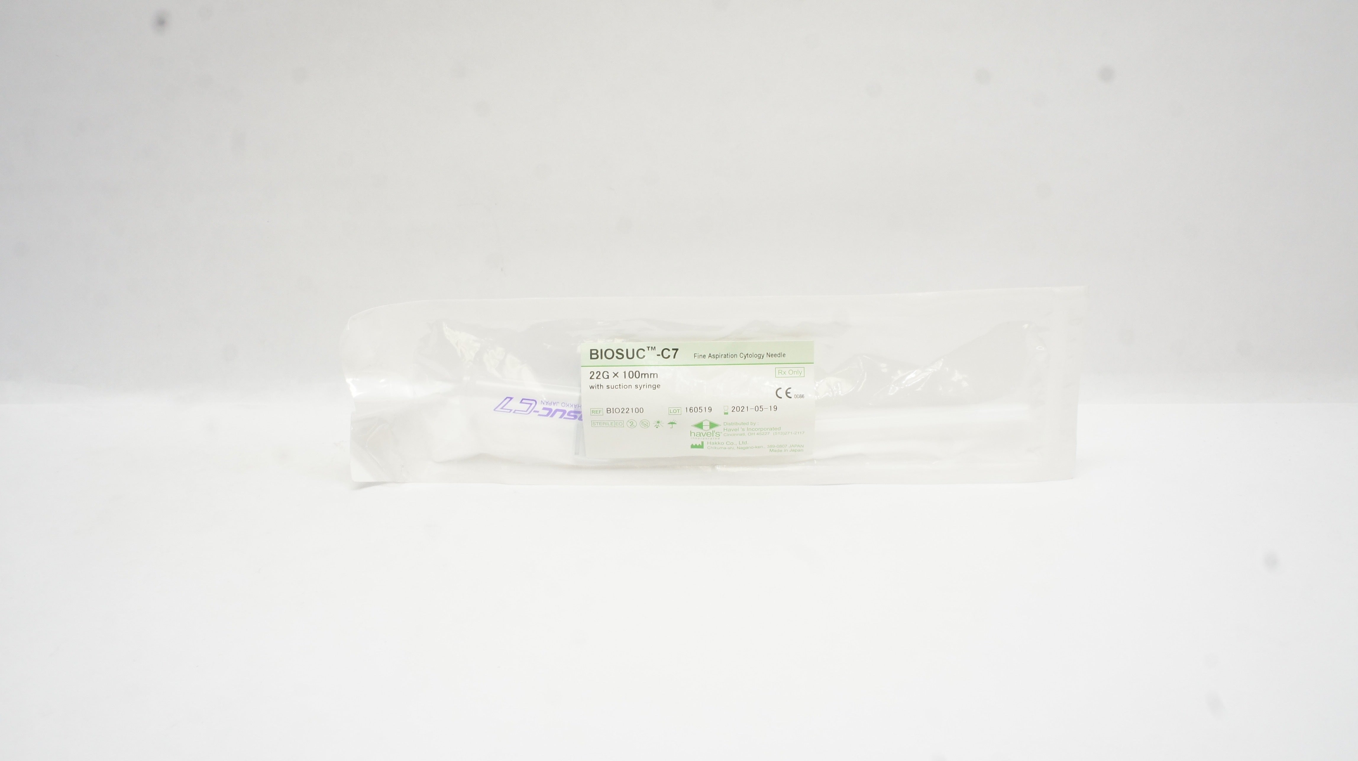 Havels BIO22100 BIOSUC-C7 Fine Aspiration Cytology Ndle. 22G x 100mm (x)