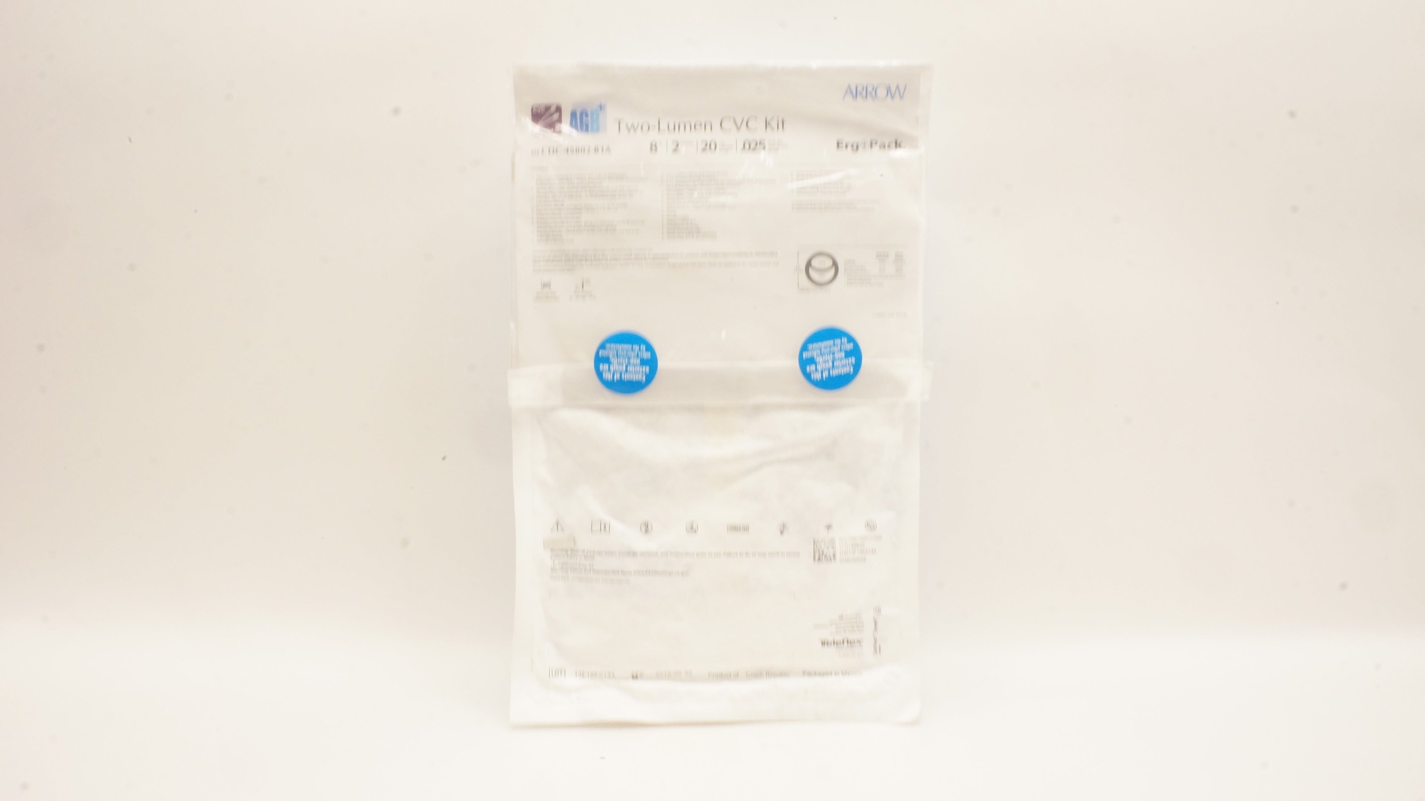Arrow CDC-45802-B1A Two-Lumen CVC Kit 8Fr x 20cm x 0.025inch (x)