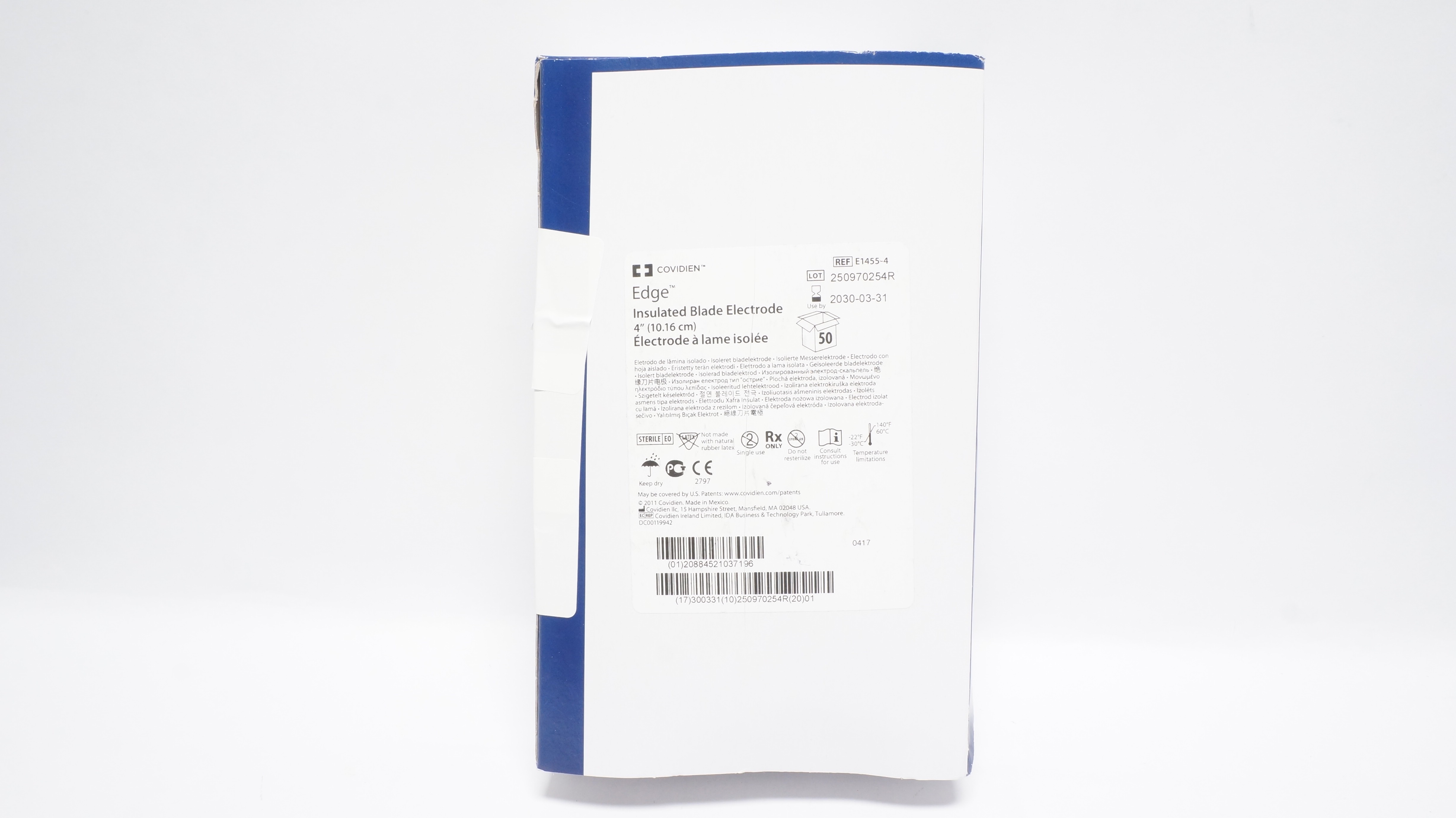 Covidien E1455-4 Edge Insulated Blade Electrode 4inch - Box of 50