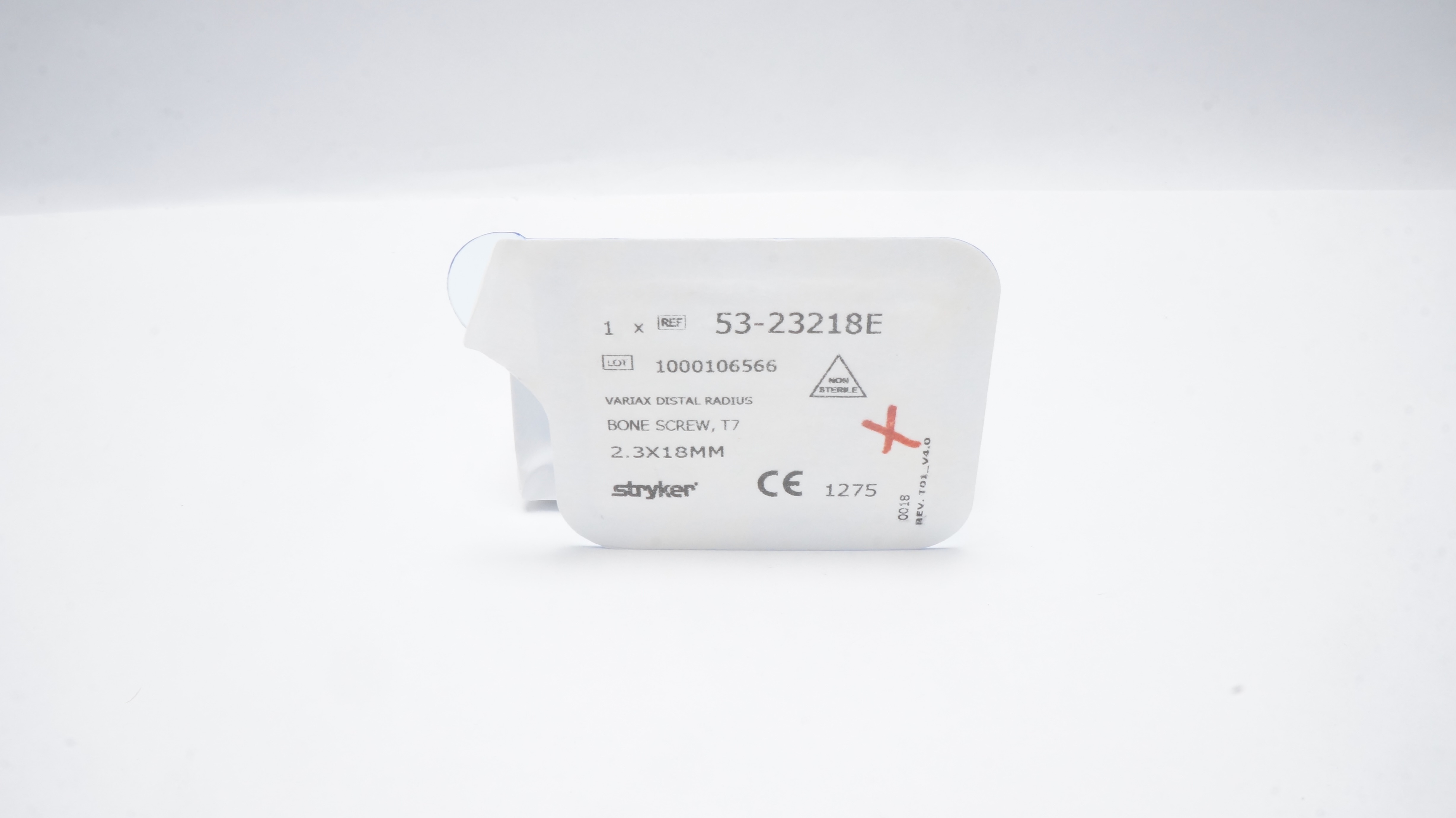 Stryker 53-23218E VARIAX DISTAL RADIUS BONE SCREW, T7, 2.3 x 18mm