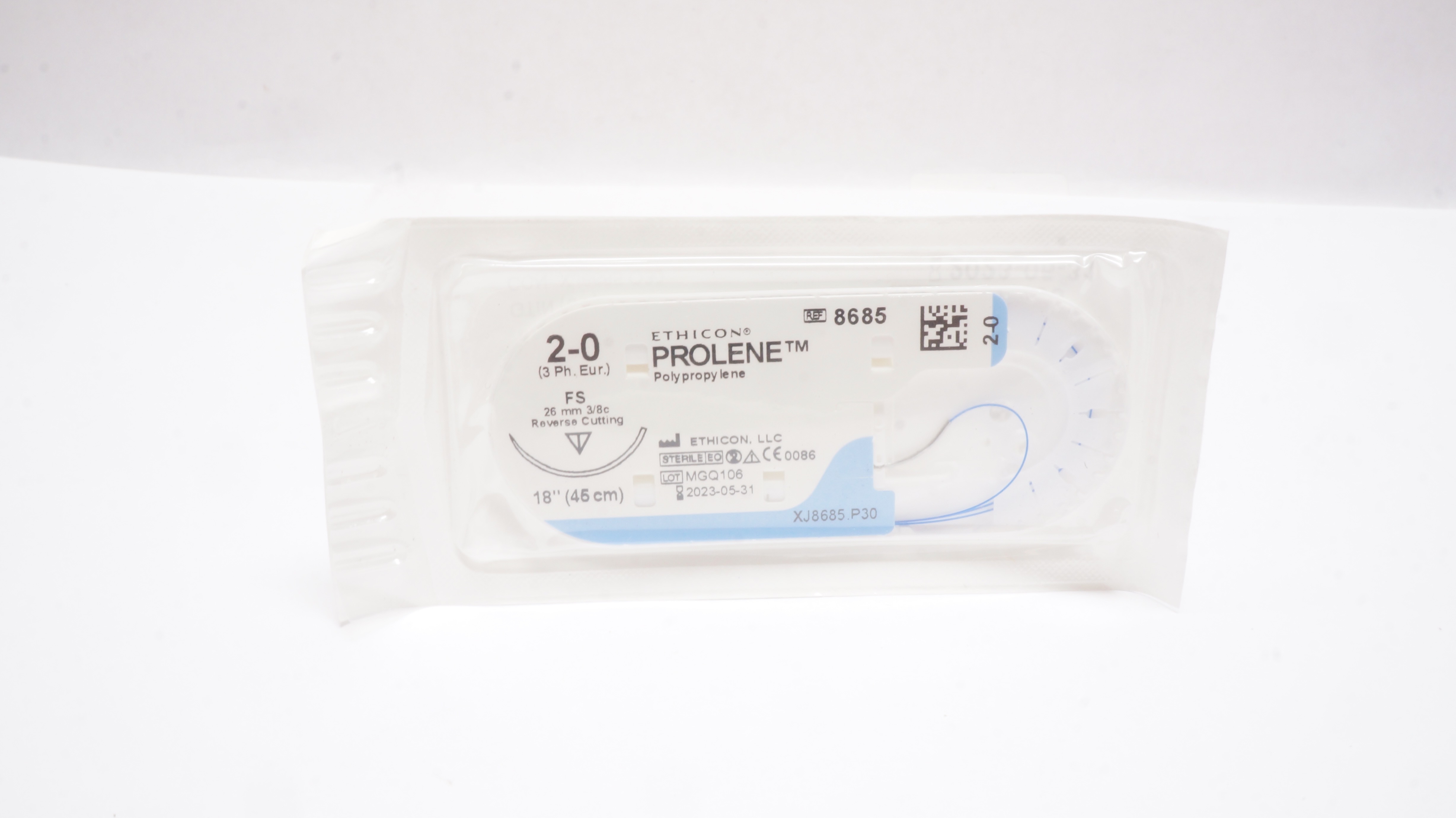 Ethicon 8685 2-0 PROLENE, FS, 26mm 3/8c, 18inch