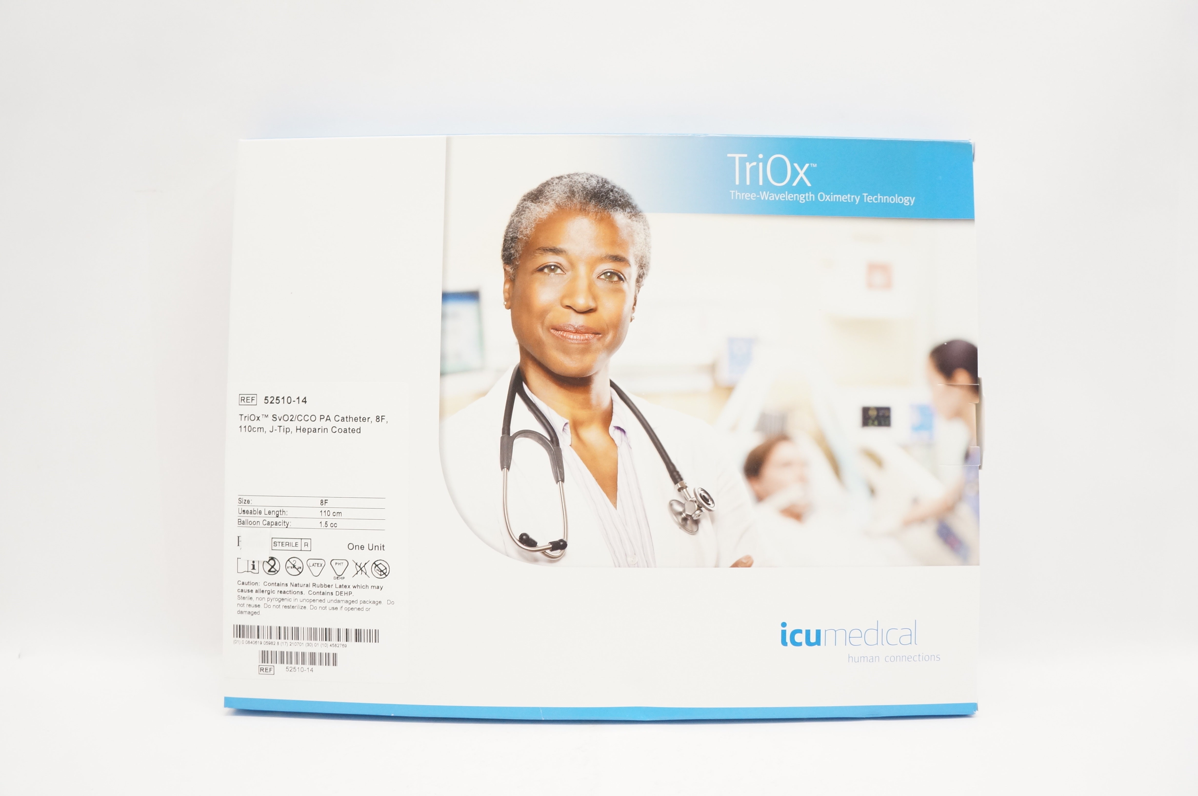 ICU Medical 52510-14 TriOx SvO2/CCO PA Cath. 8F x 110cm, J-Tip Heparin Coated(x)