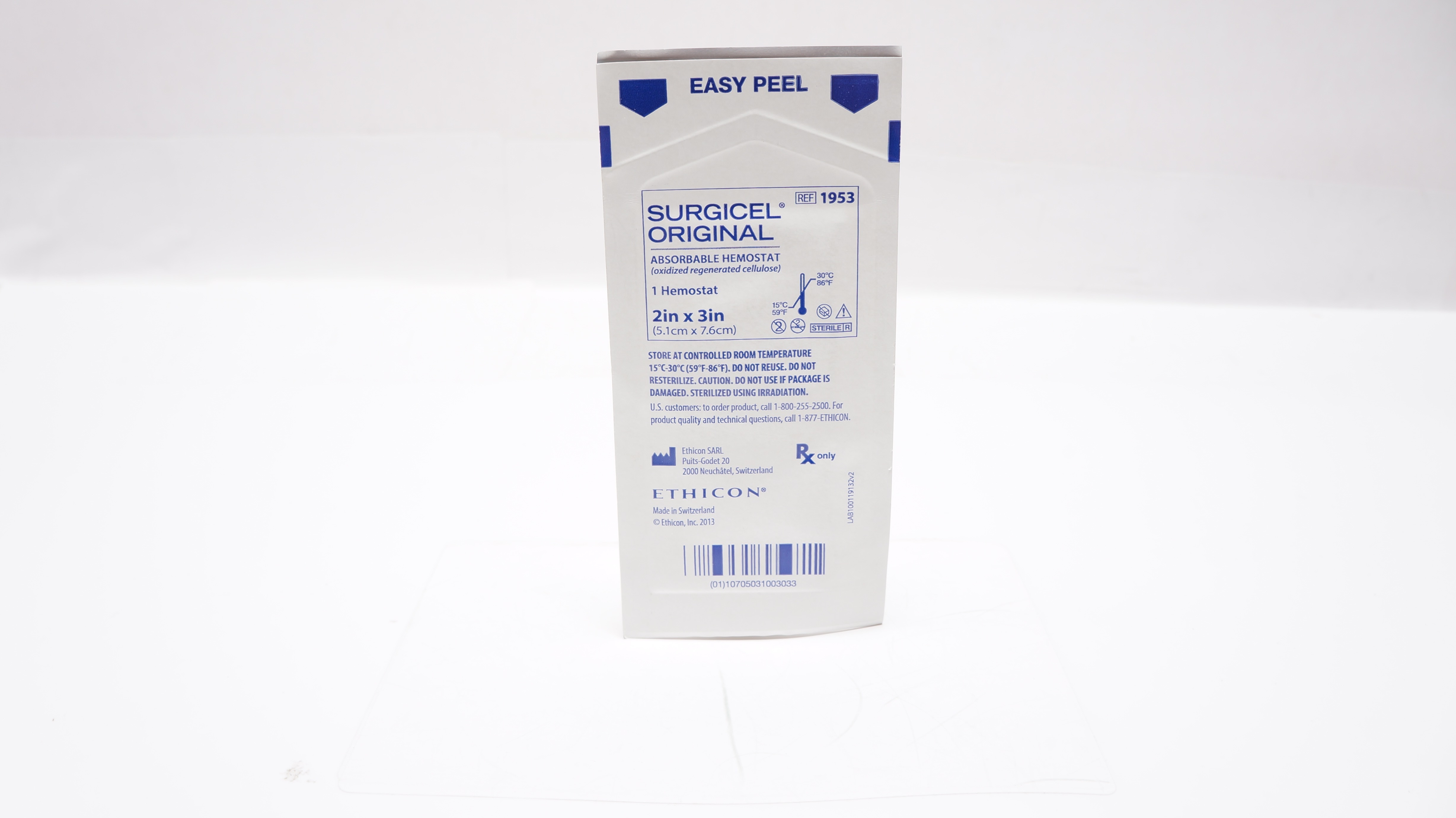 Ethicon 1953 Surgicel Original Absorbable Hemostat 2inch x 3inch (x)