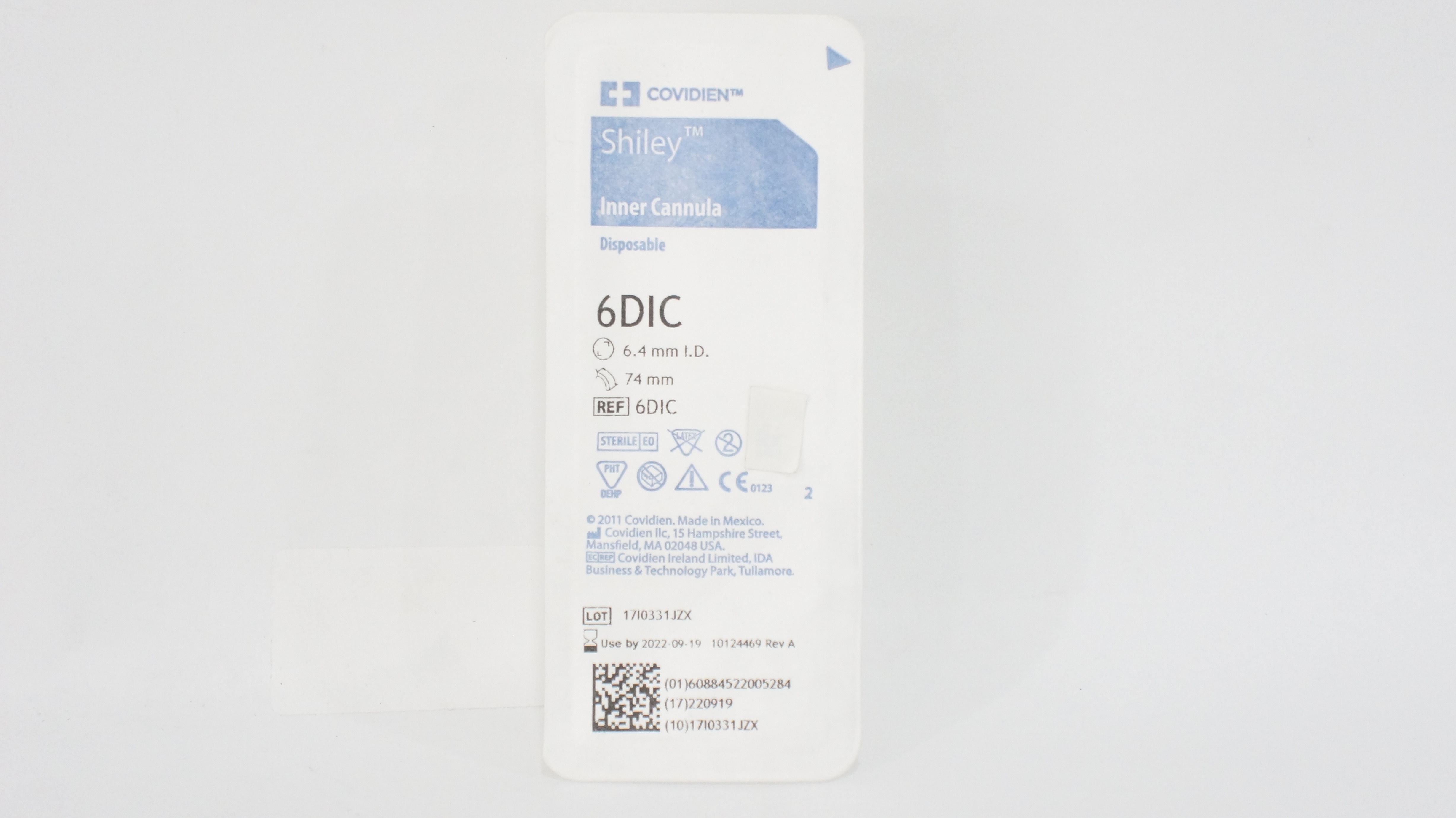 Covidien 6DIC Shiley Inner Cannula 6.4mm x 74mm