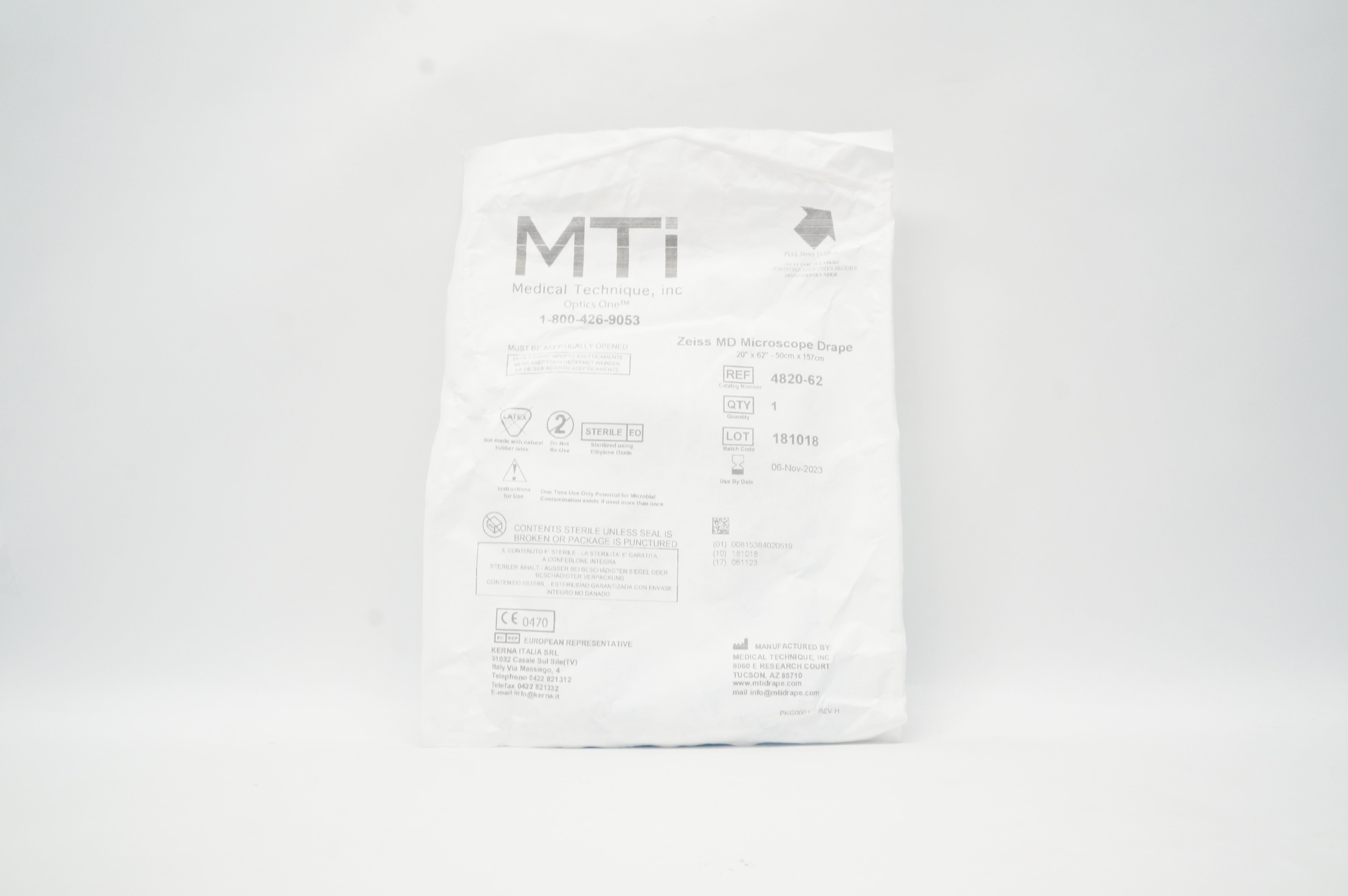 Medical Technique 4820-62 Zeiss MD Microscope Drape