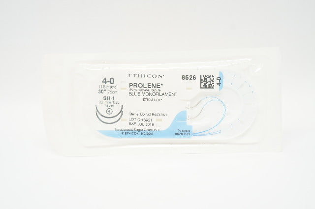 Ethicon 8526 4-0 PROLENE, SH-1 22mm 1/2c Taper, 30inch (x)