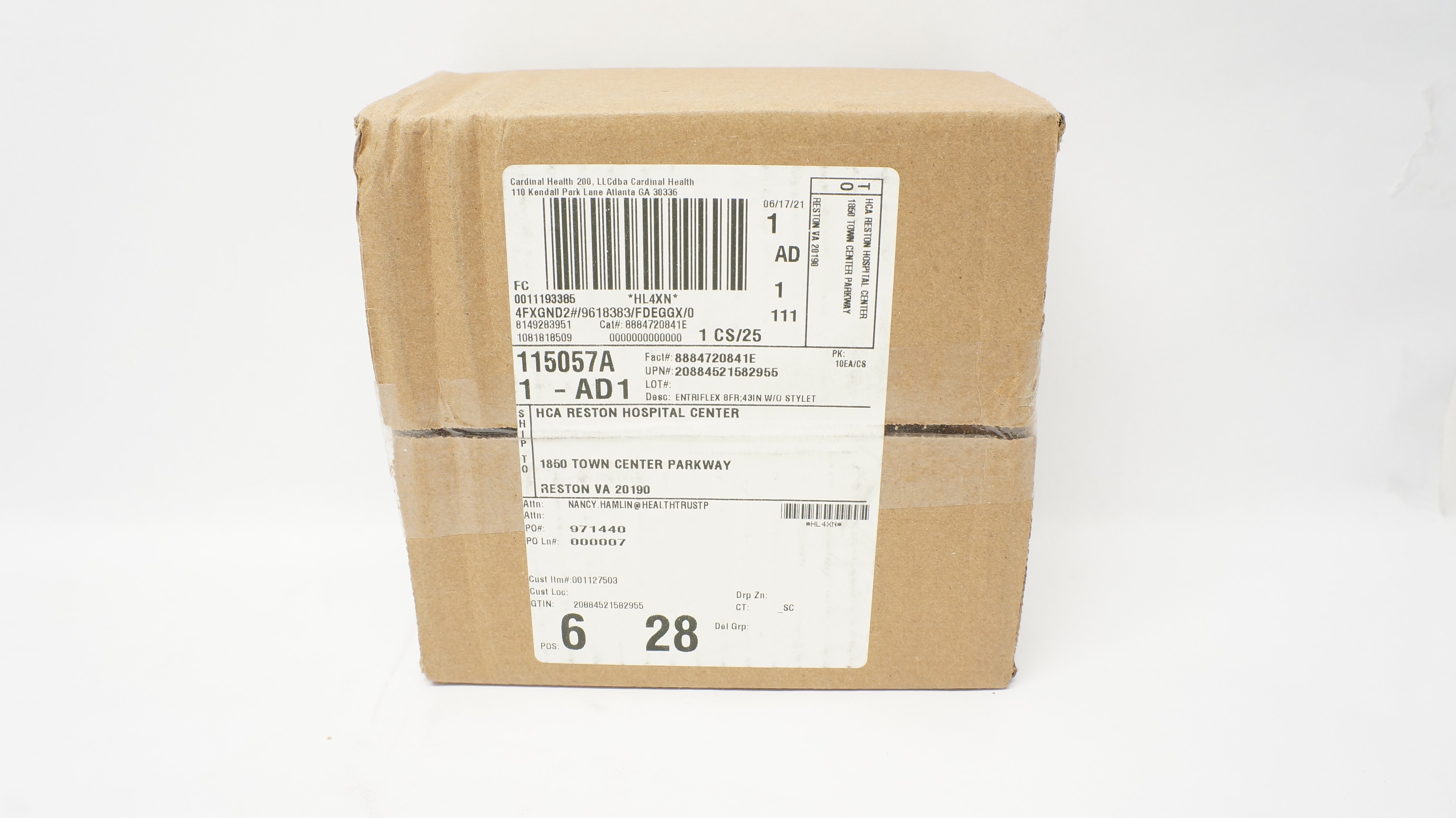 Covidien 8884720841E Nasogastric Feeding Tubes w/ENFit Connection - Case of 10