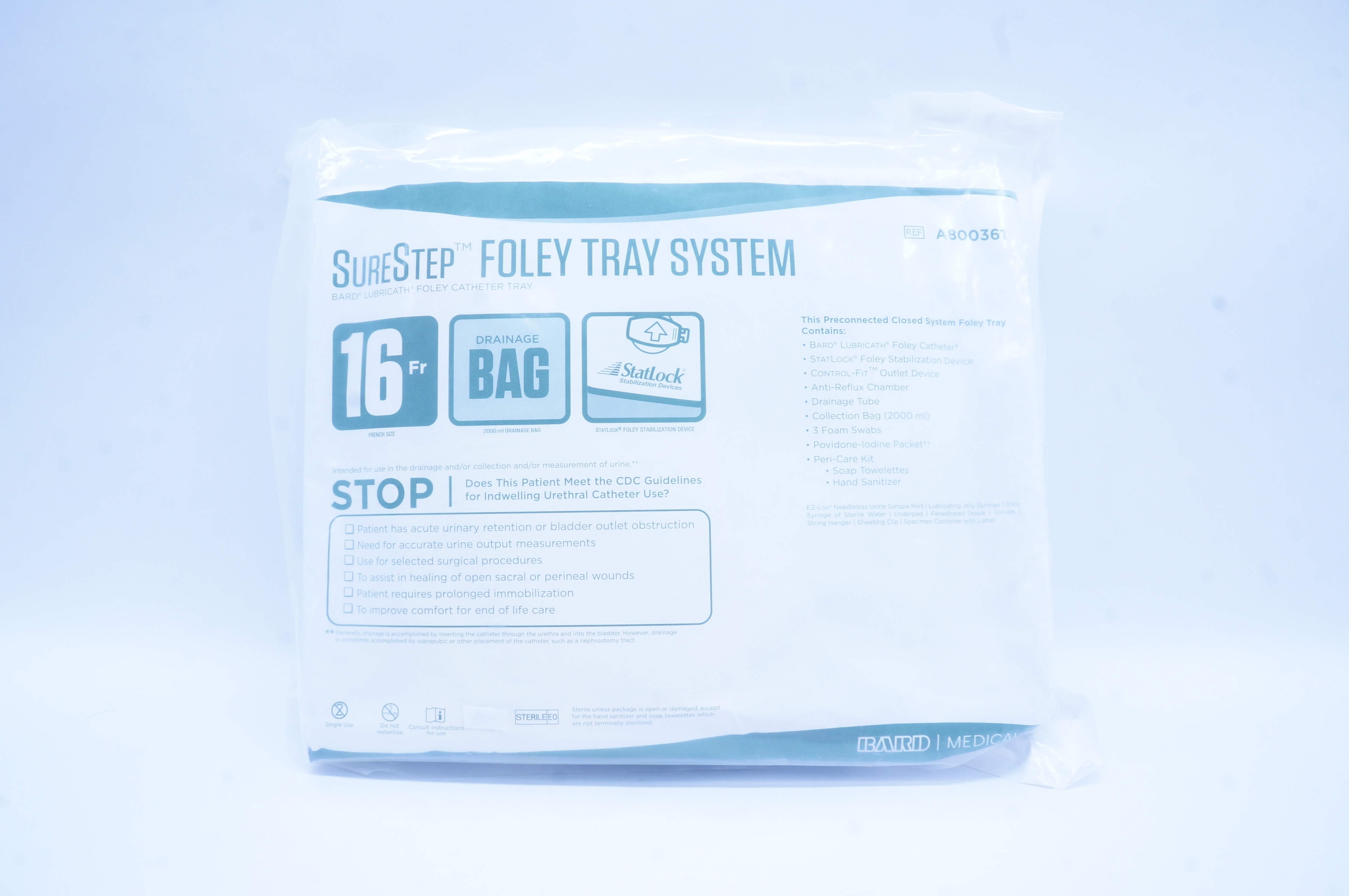 Bard A800361 SureStep Foley Tray System 16Fr (x)