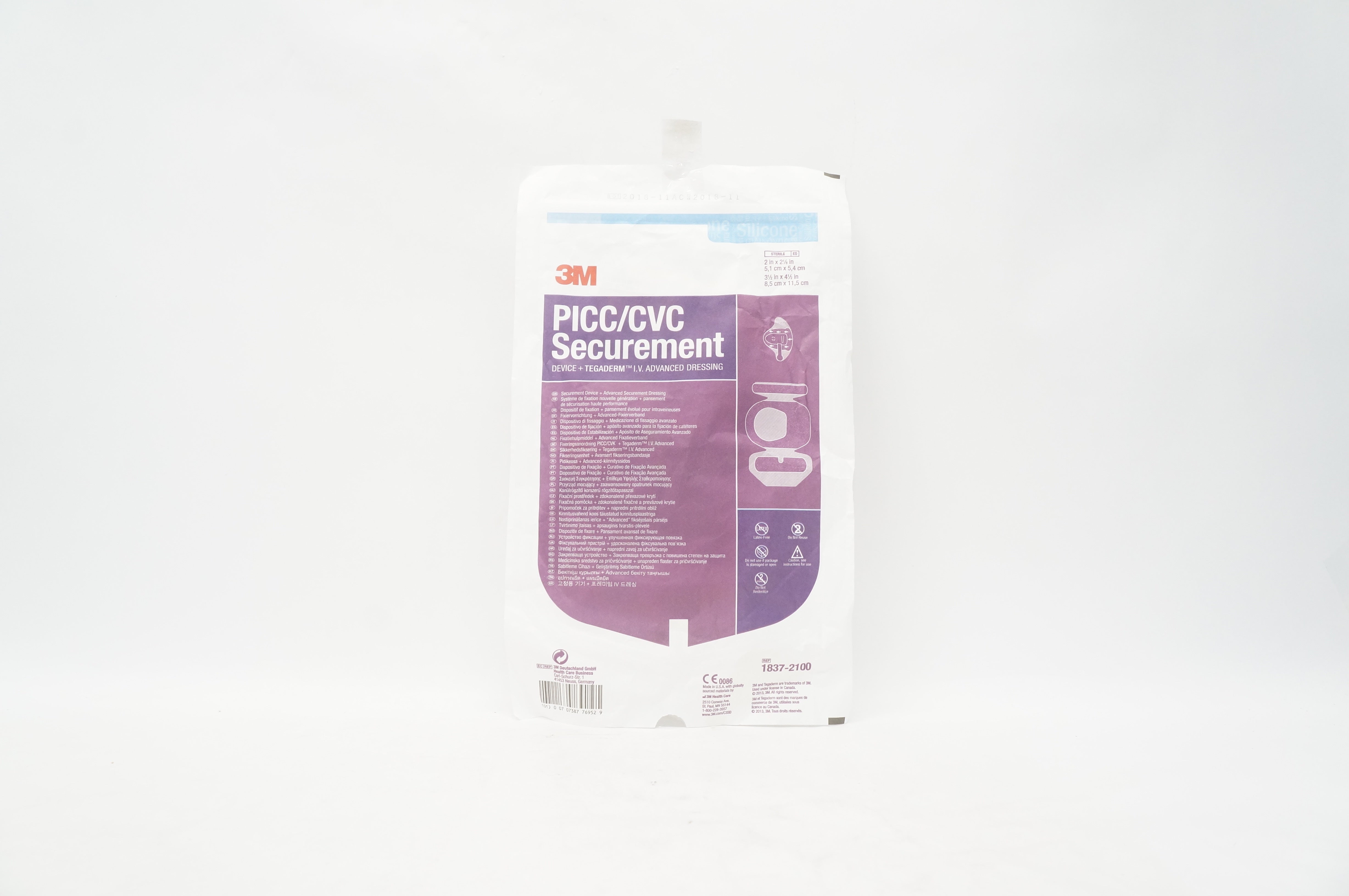 3M 1837-2100 I.V. Advanced Dressing 2 x 2-1/8 inch, 3-1/2 x 4-1/2inch (x)