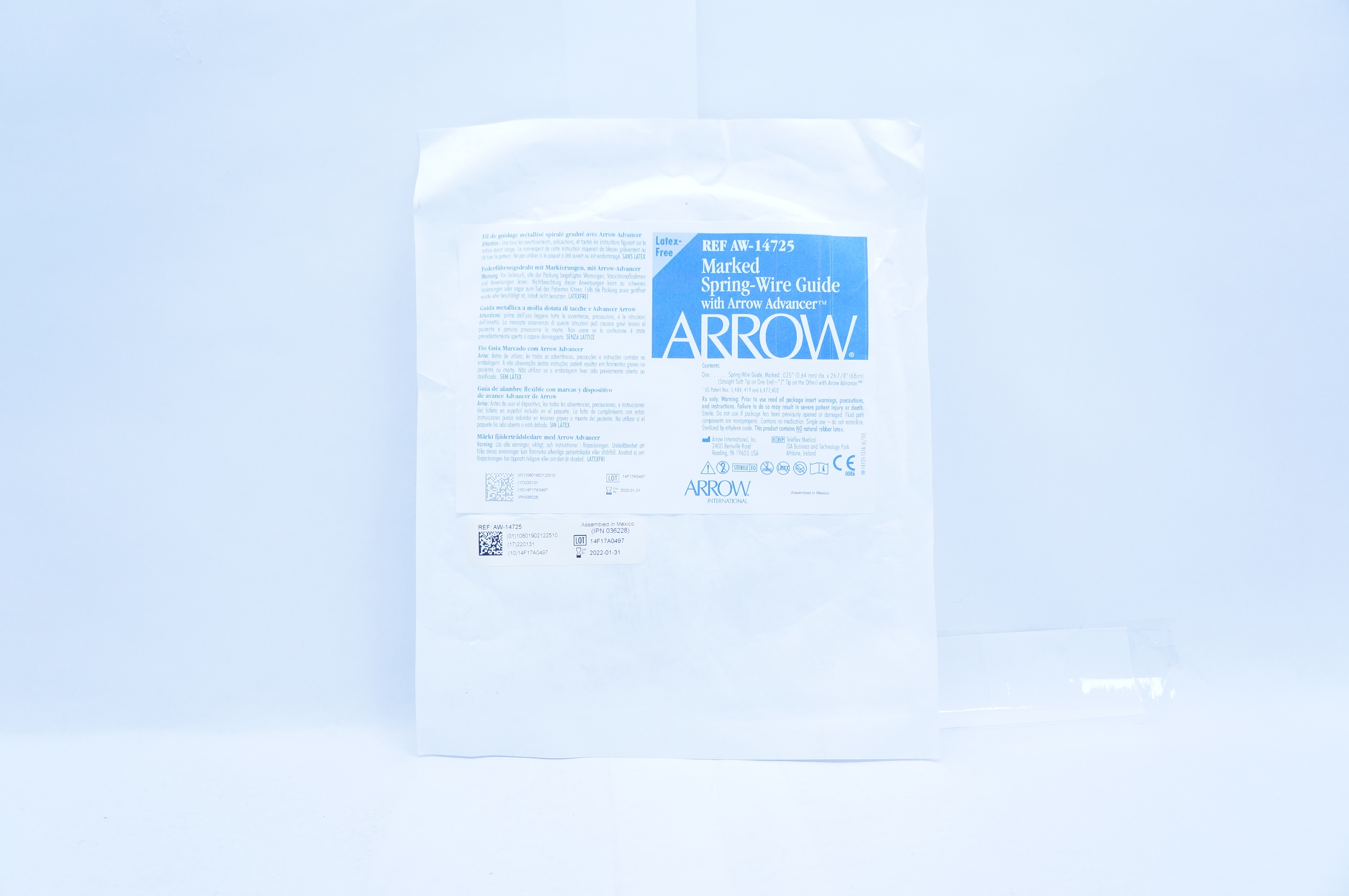 Arrow AW-14725 Marked Spring Wire Guide .025inch x 68cm