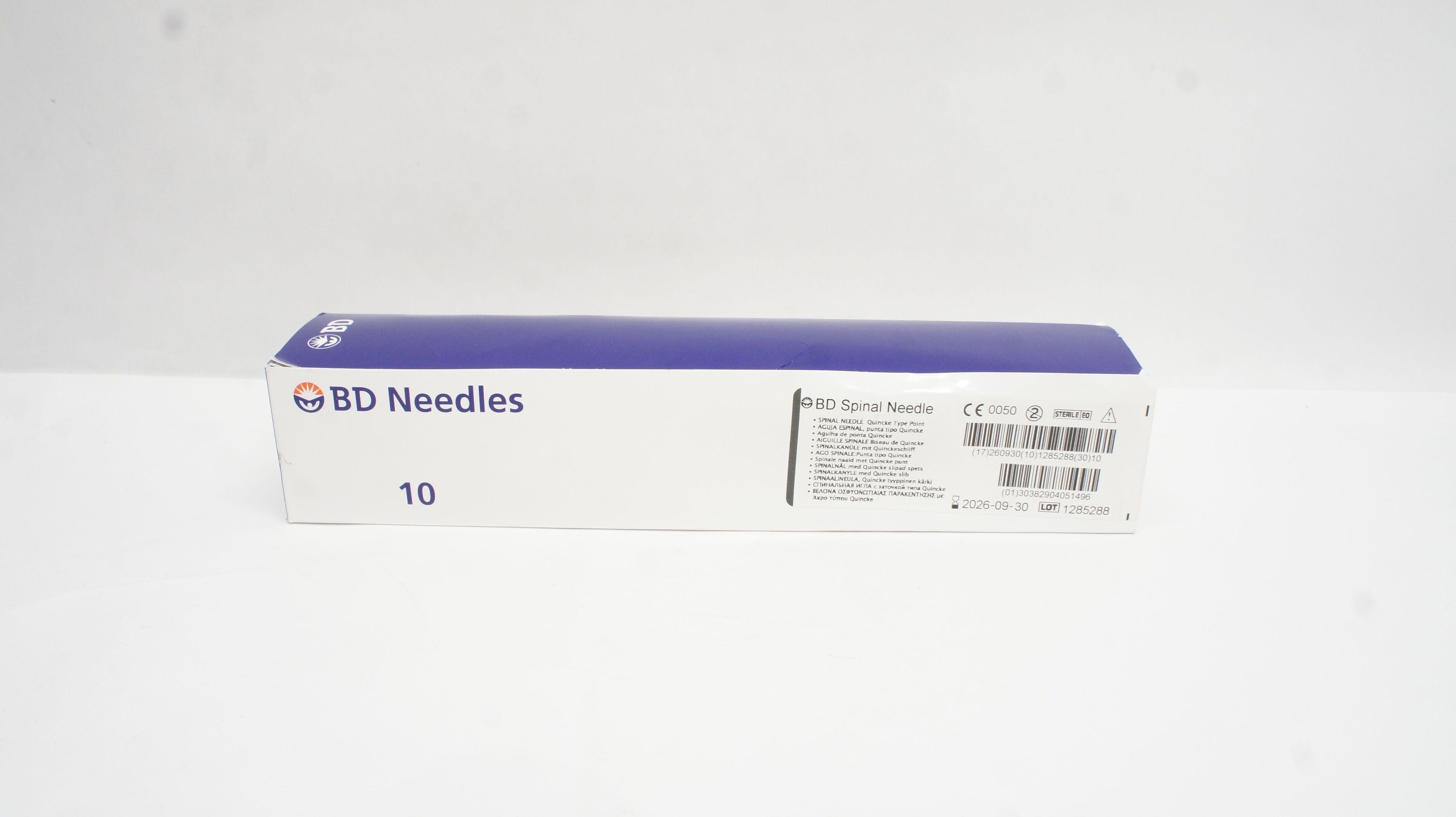 BD 405149 Spinal Ndle Quincke Type Point 22G x 7inch - Box of 6