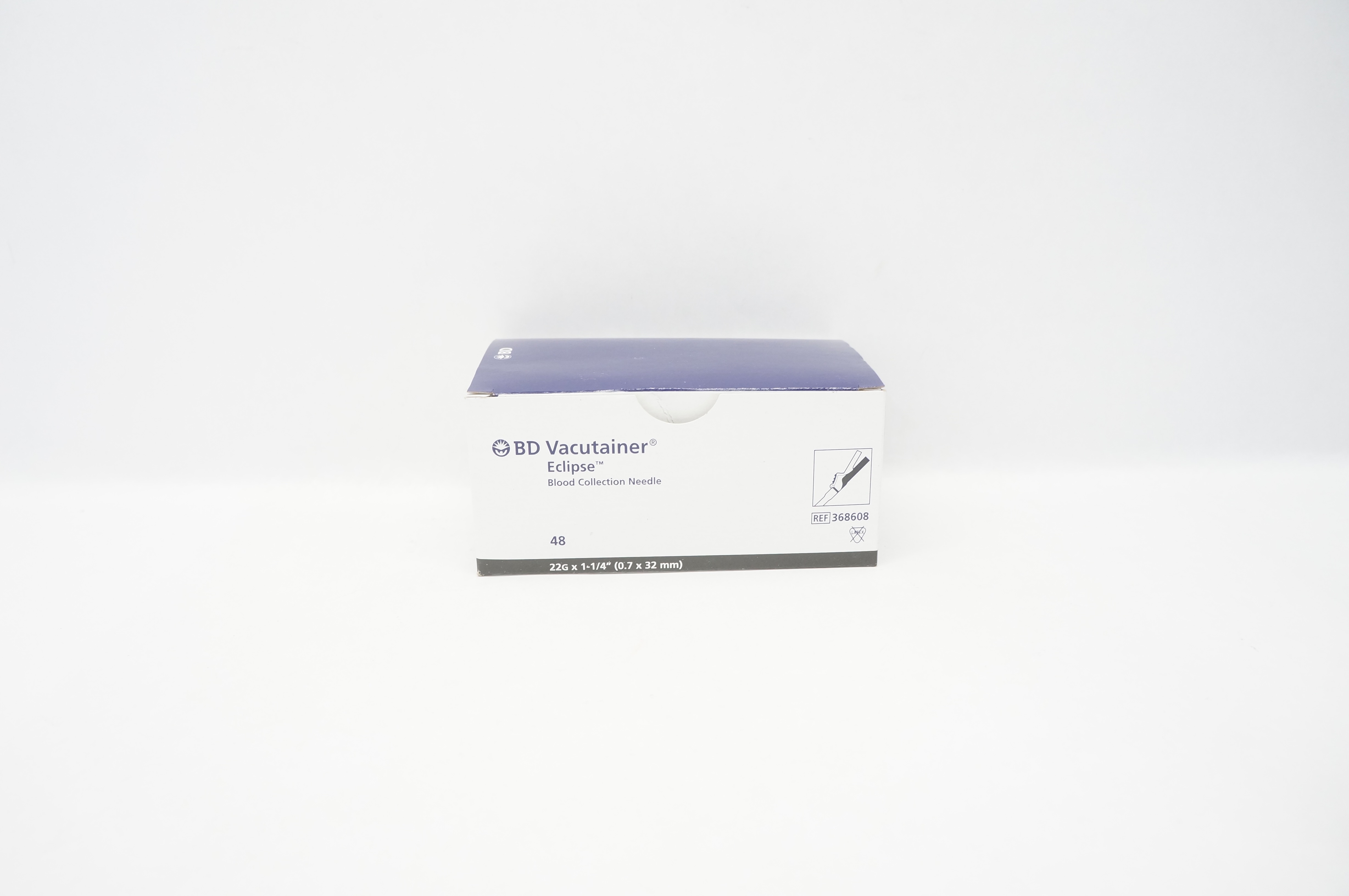 BD 368608 Vacutainer Eclipse Blood Collection Ndle 22G x 1-1/4inch - Box of 48
