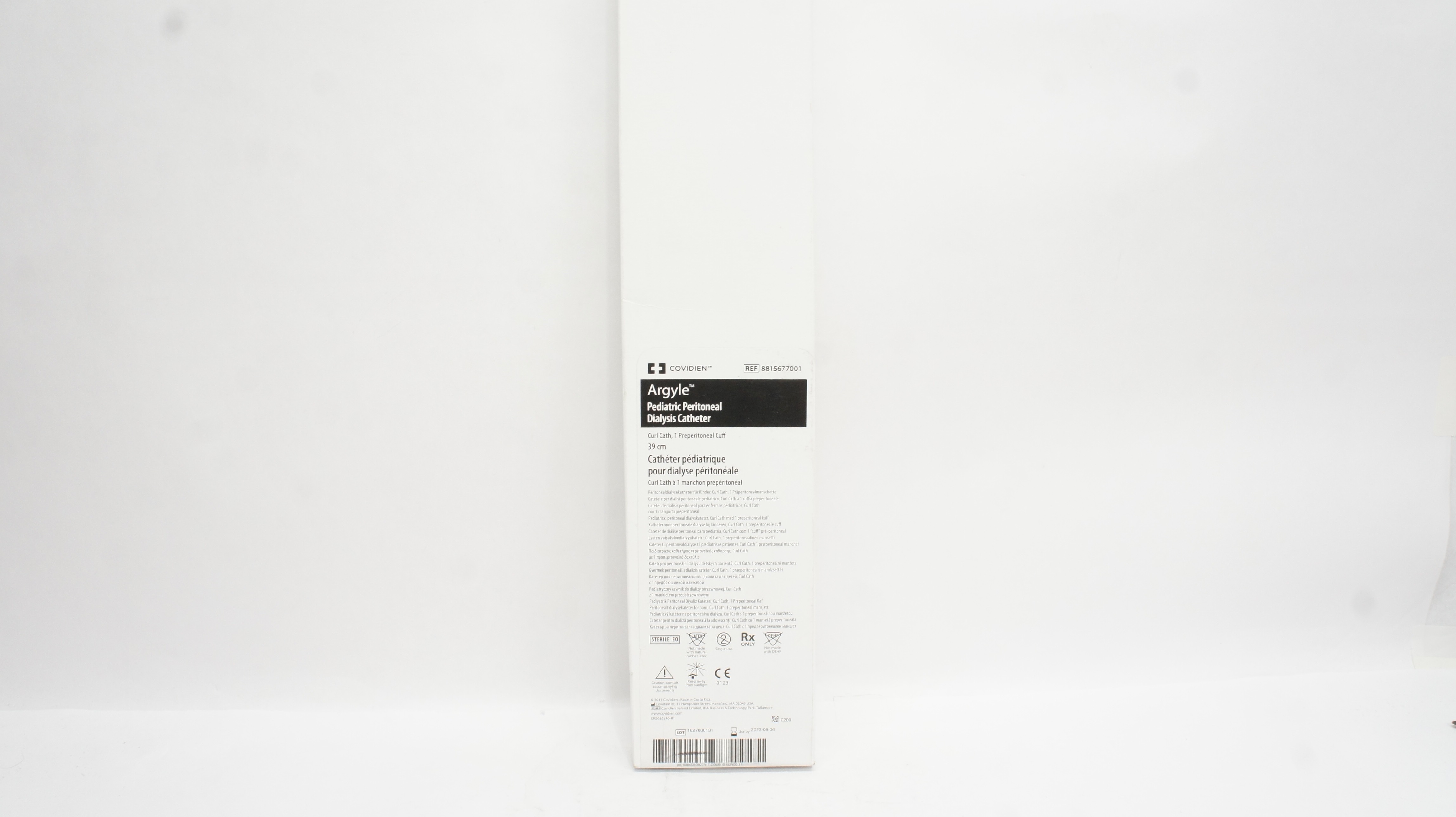 Covidien 8815677001 Argyle Pediatric Peritoneal Dialysis Cath. 39cm (x)