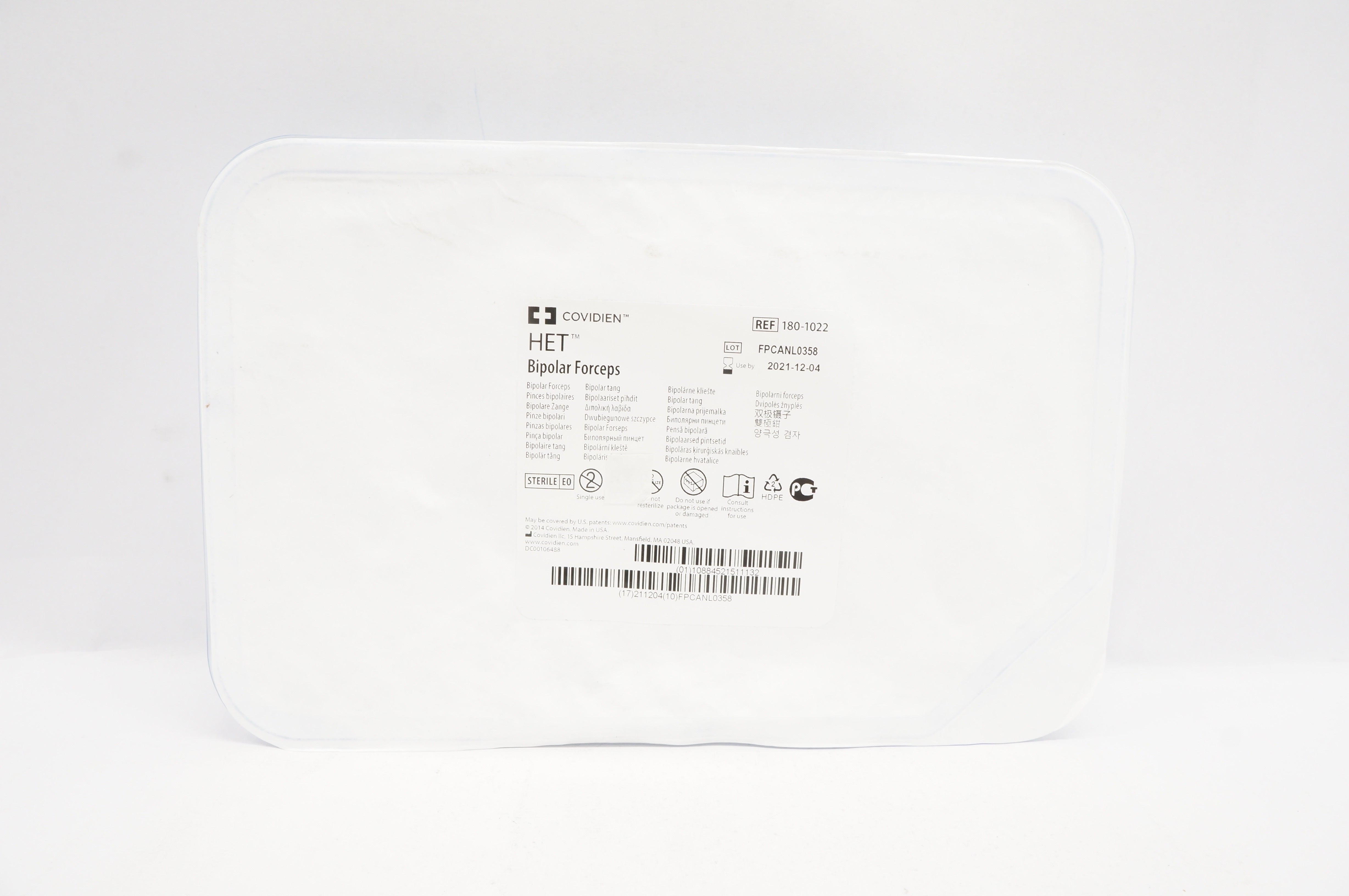 Covidien 180-1022 HET Bipolar Forceps (x)