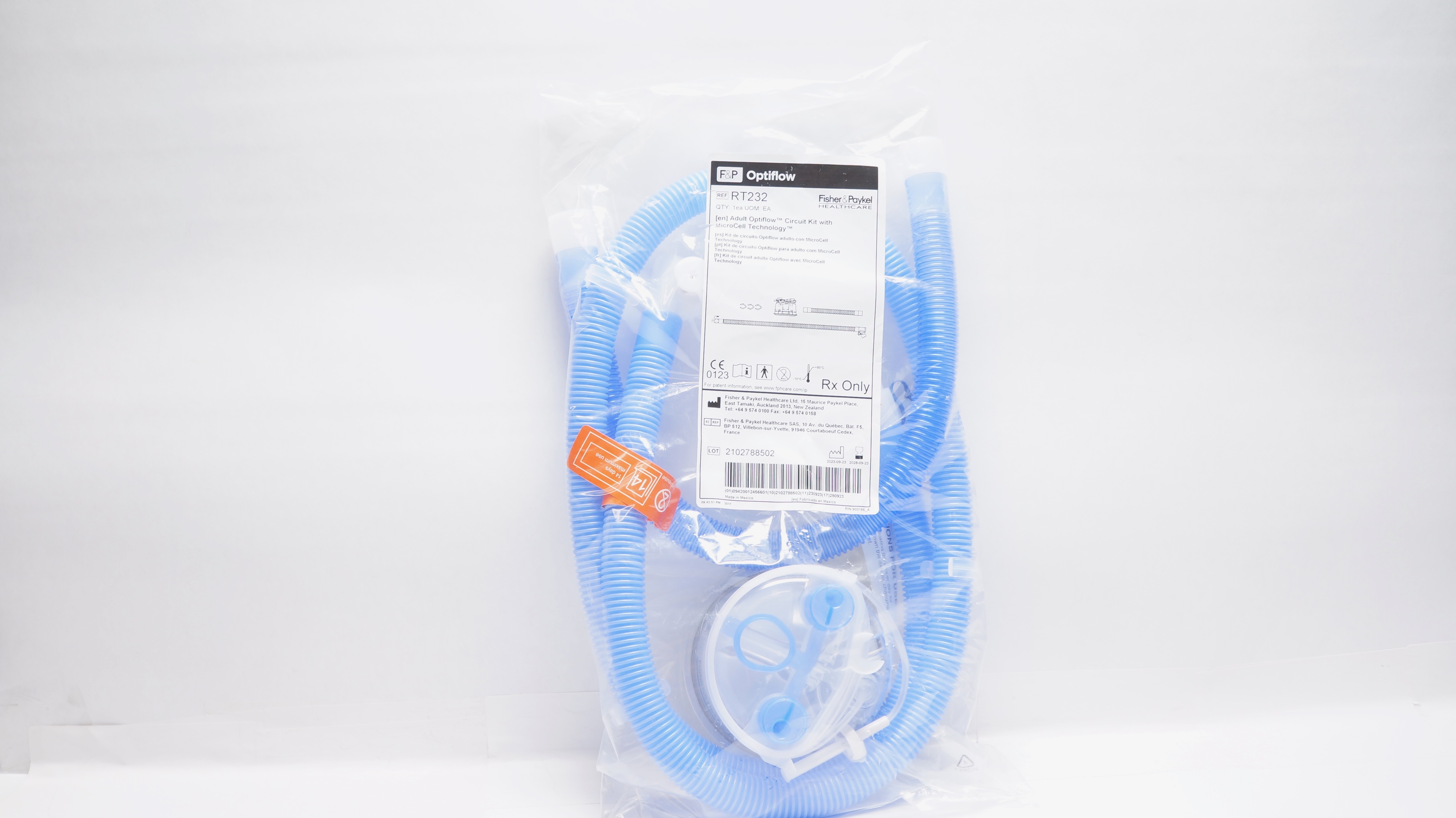 Fisher & Paykel RT232 Adult Optiflow Circuit W/ MicroCell Technology