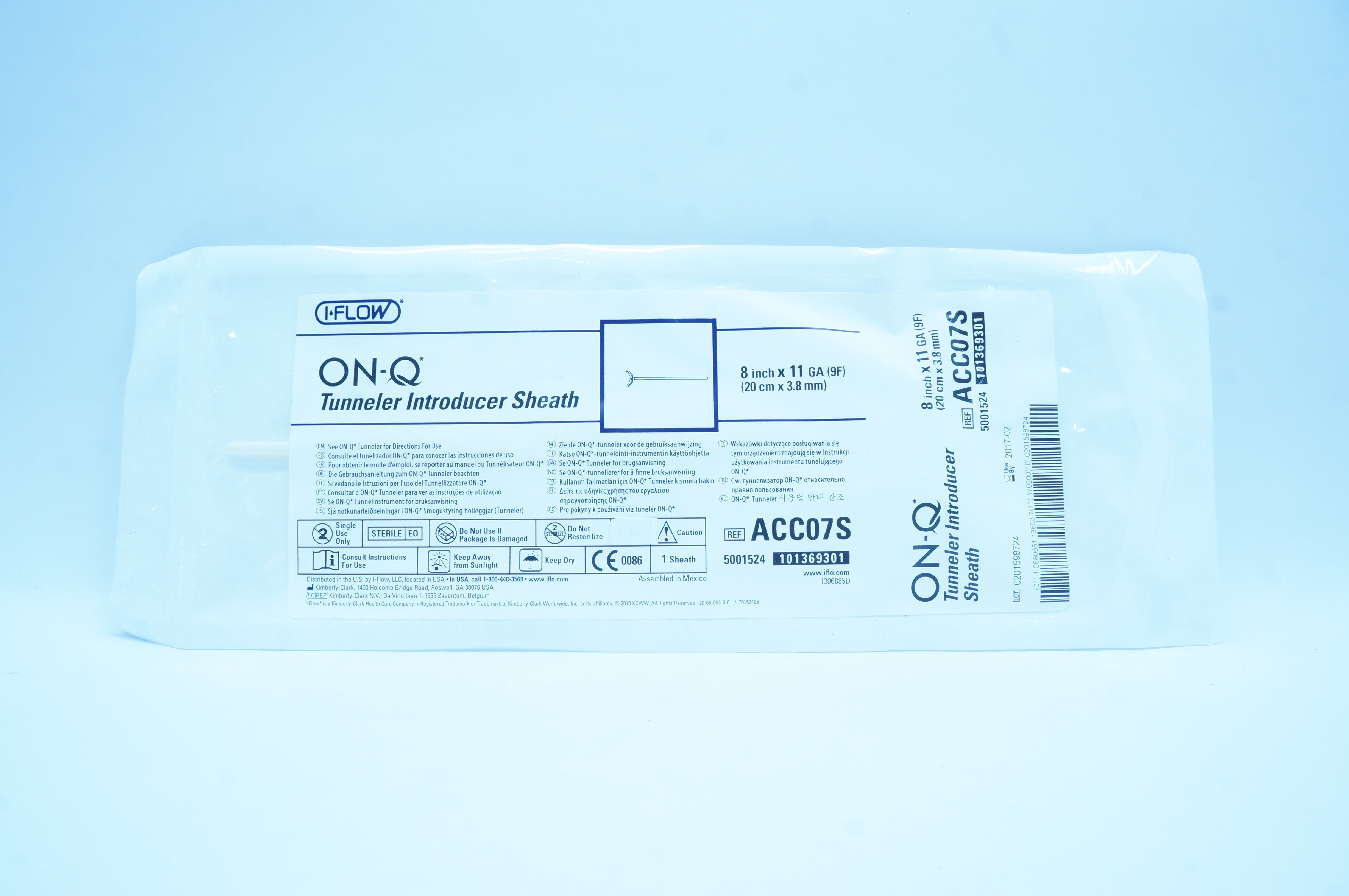 Kimberly-Clark ACC07S I-FLOW ON-Q Tunneler Introducer Sheath 8inch x 11GA (x)