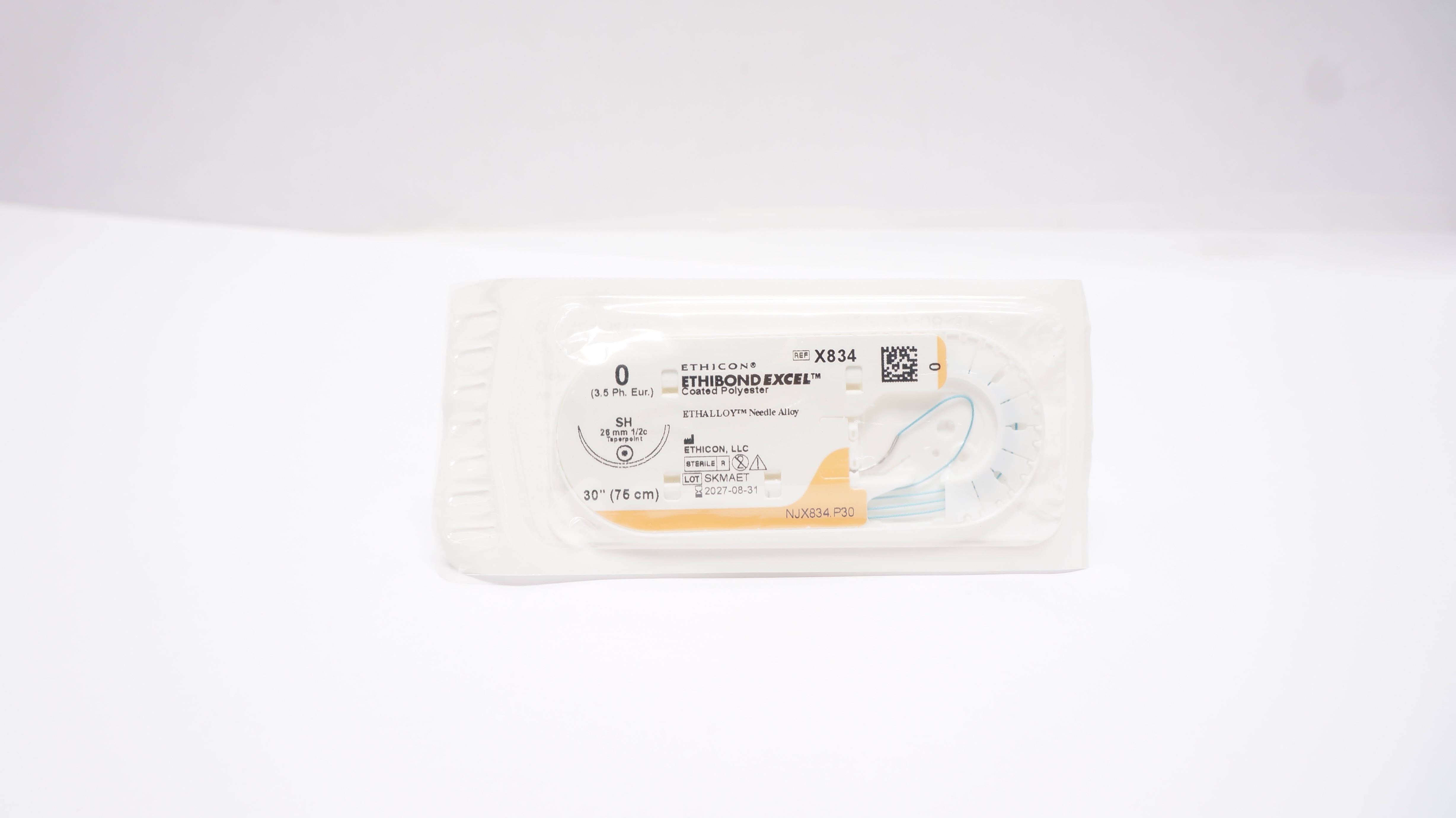 Ethicon X834 0 ETHIBOND EXCEL, SH, 26mm 1/2c Taperpoint, 30inch