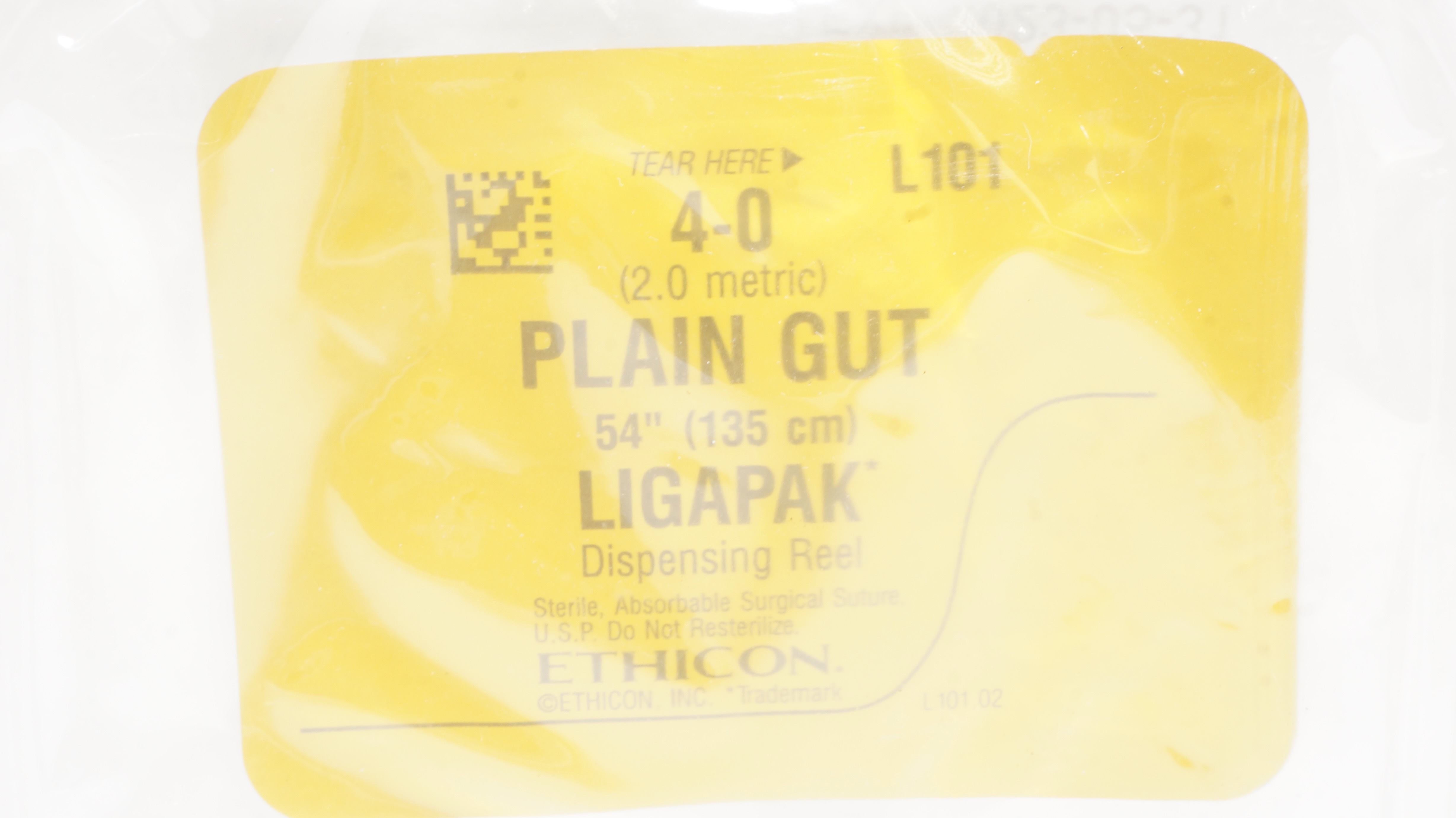 Ethicon L101 4-0 Ligapak Plain Gut,  Absorbable Surgical Stre, 54inch (x)