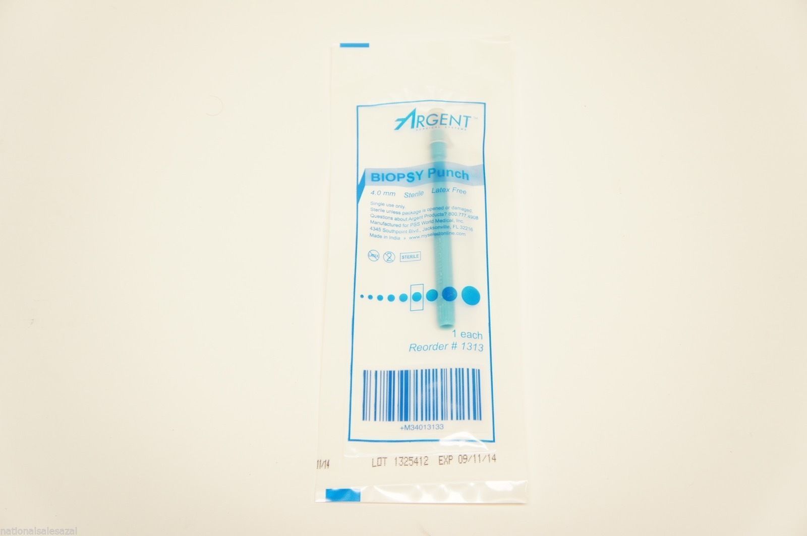 1313 ~ Argent Biopsy Punch 4.0mm (x)