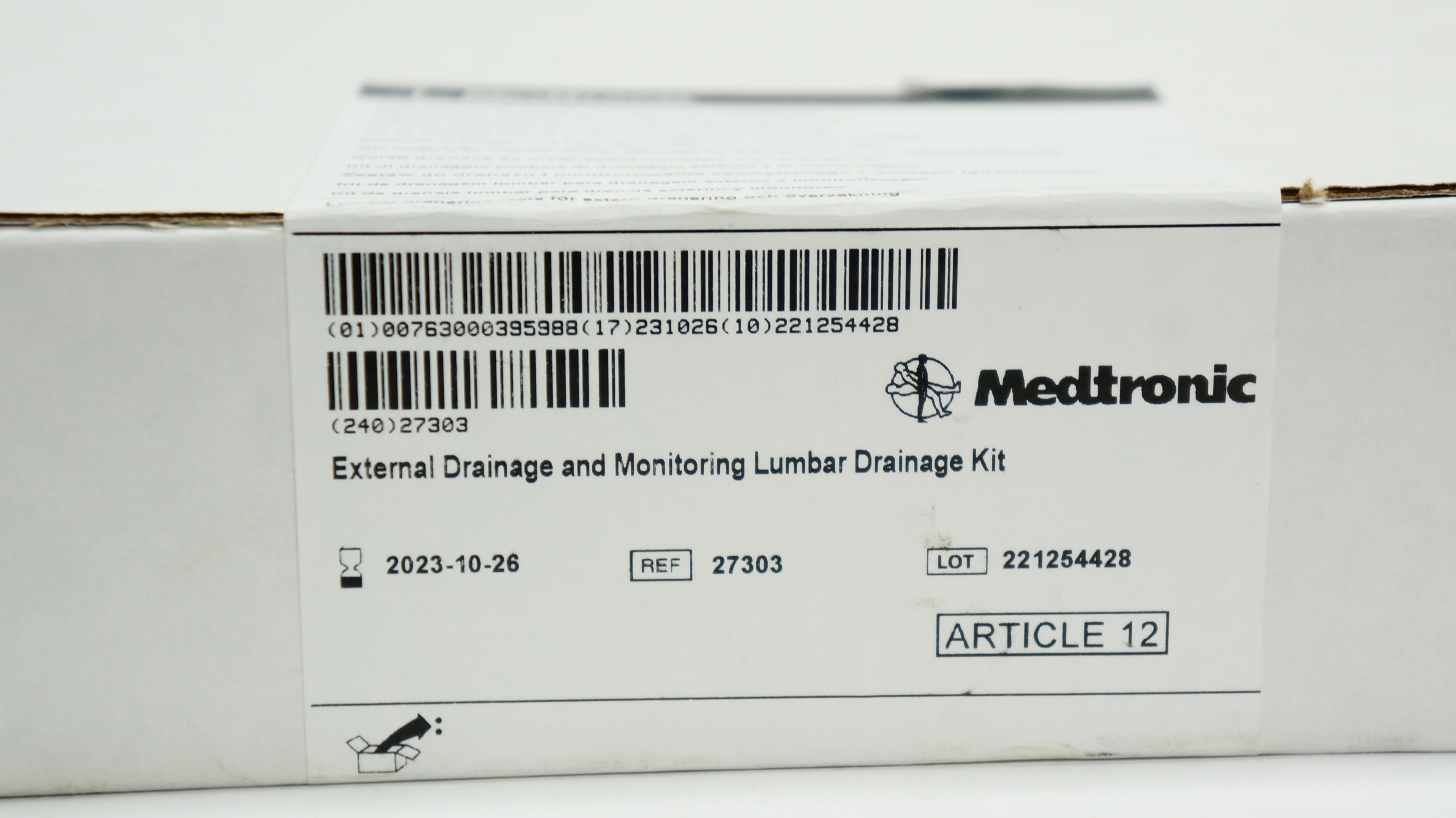 Medtronic 27303 External Drainage and Monitoring Lumbar Drainage Kit (x)