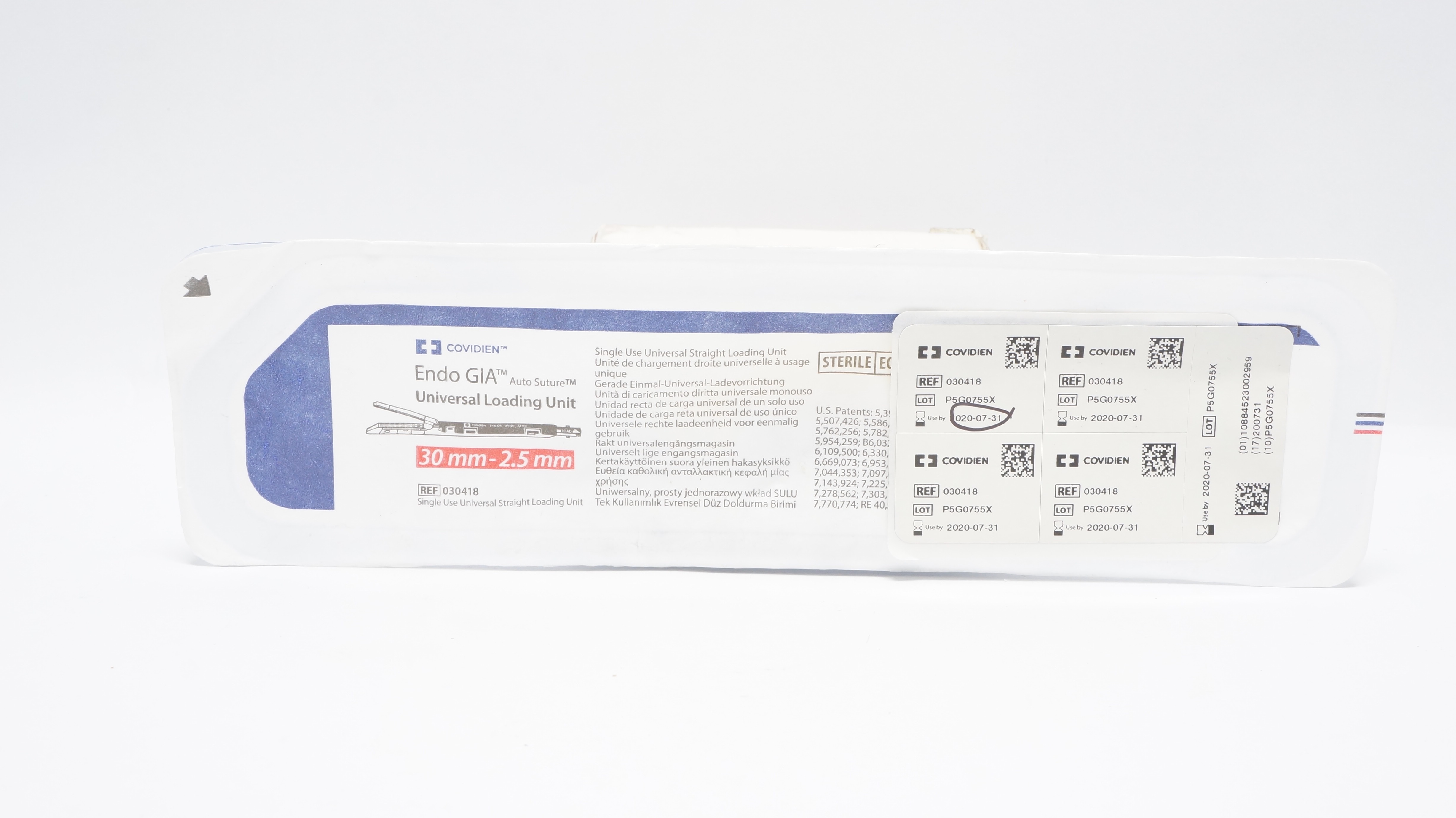 Covidien 030418 Endo GIA Universal Loading Unit 30mm - 2.5mm (x)