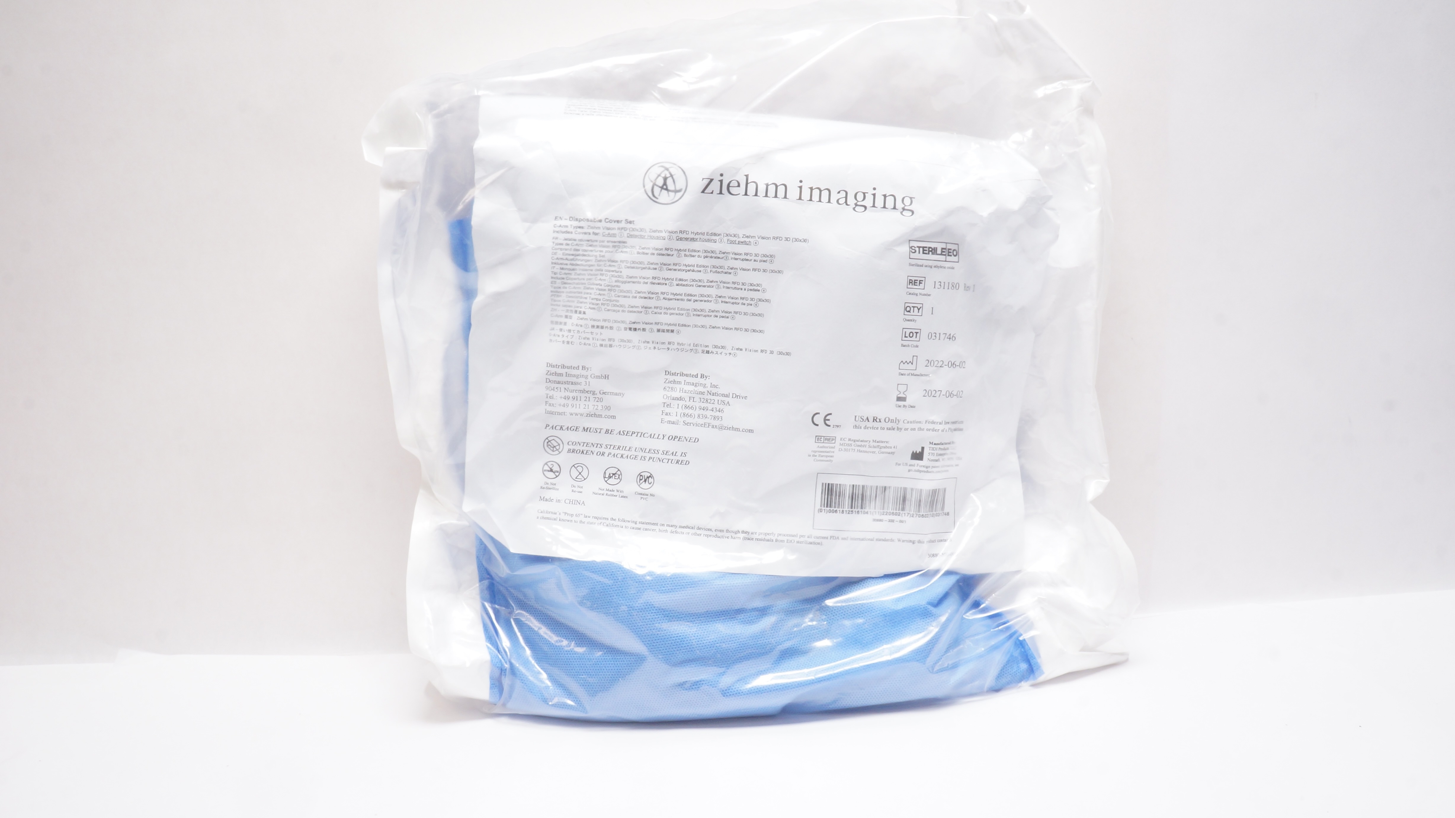 TIDI 131180 Ziehm Imaging Disposable Cover Set