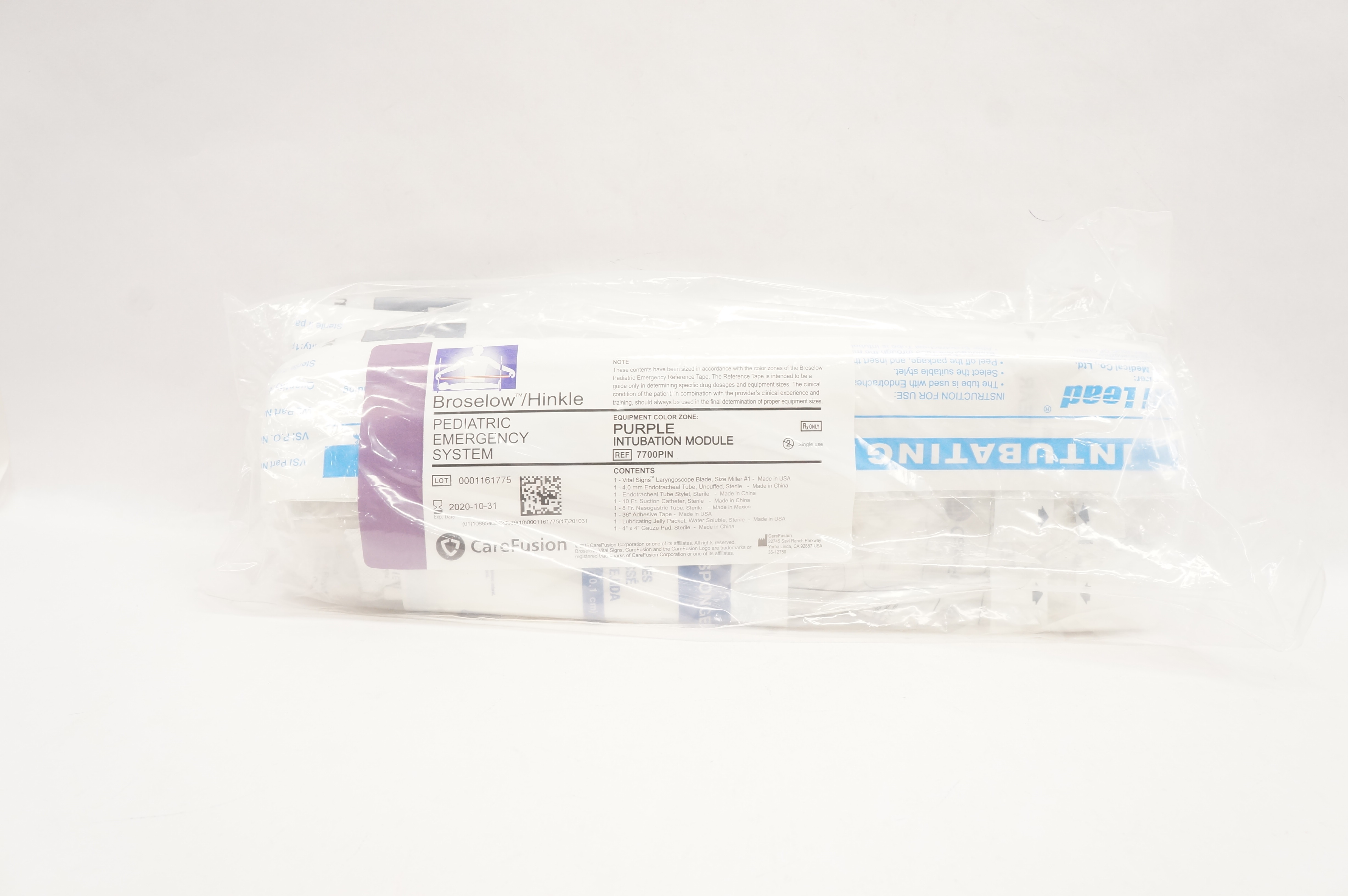 CareFusion 7700PIN Broselow/Hinkle Pediatric Emergency Purple (x)