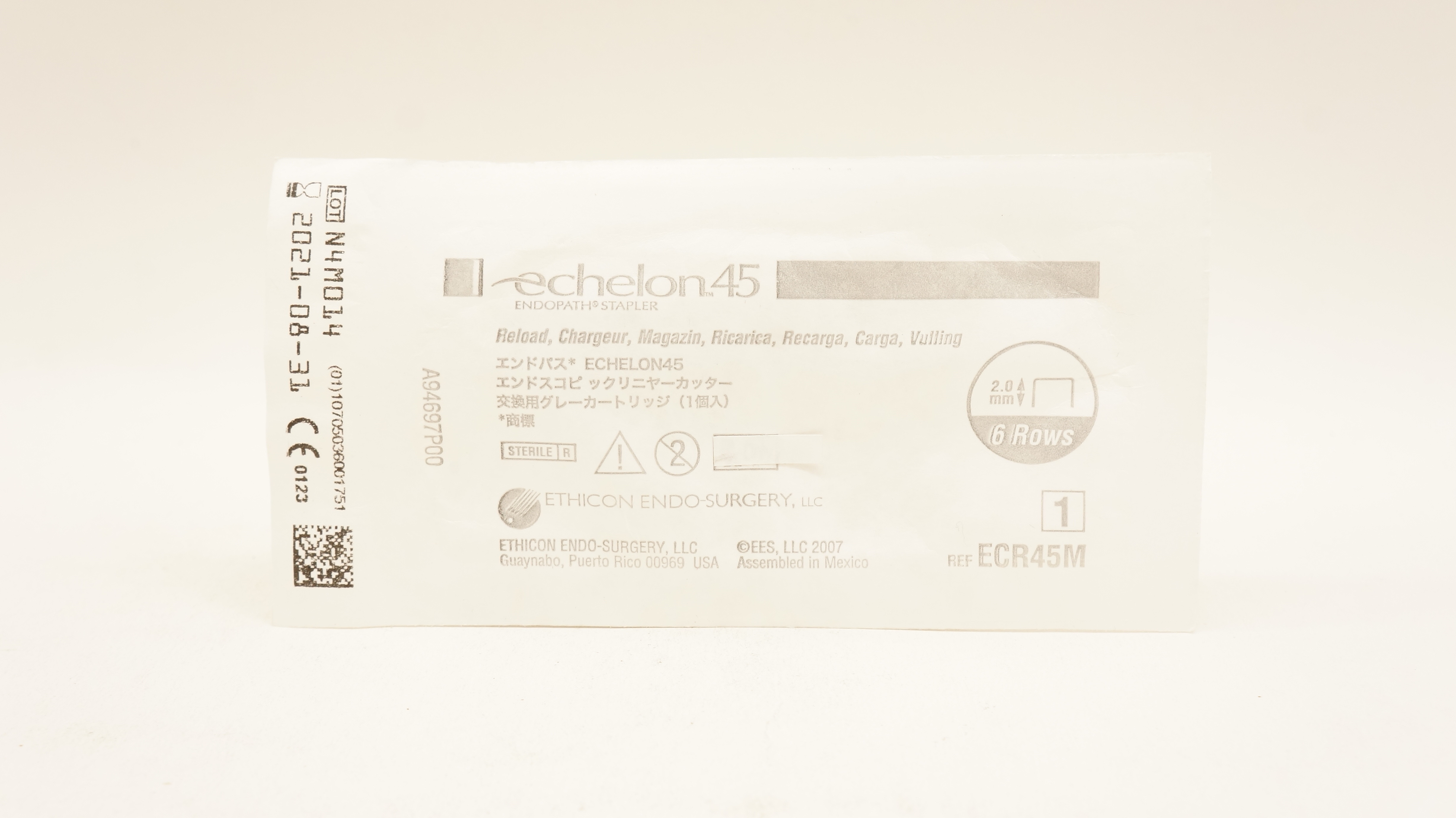 Ethicon ECR45M ECHELON 45 Endopath Stapler Reload 2mm 6 Rows (x)