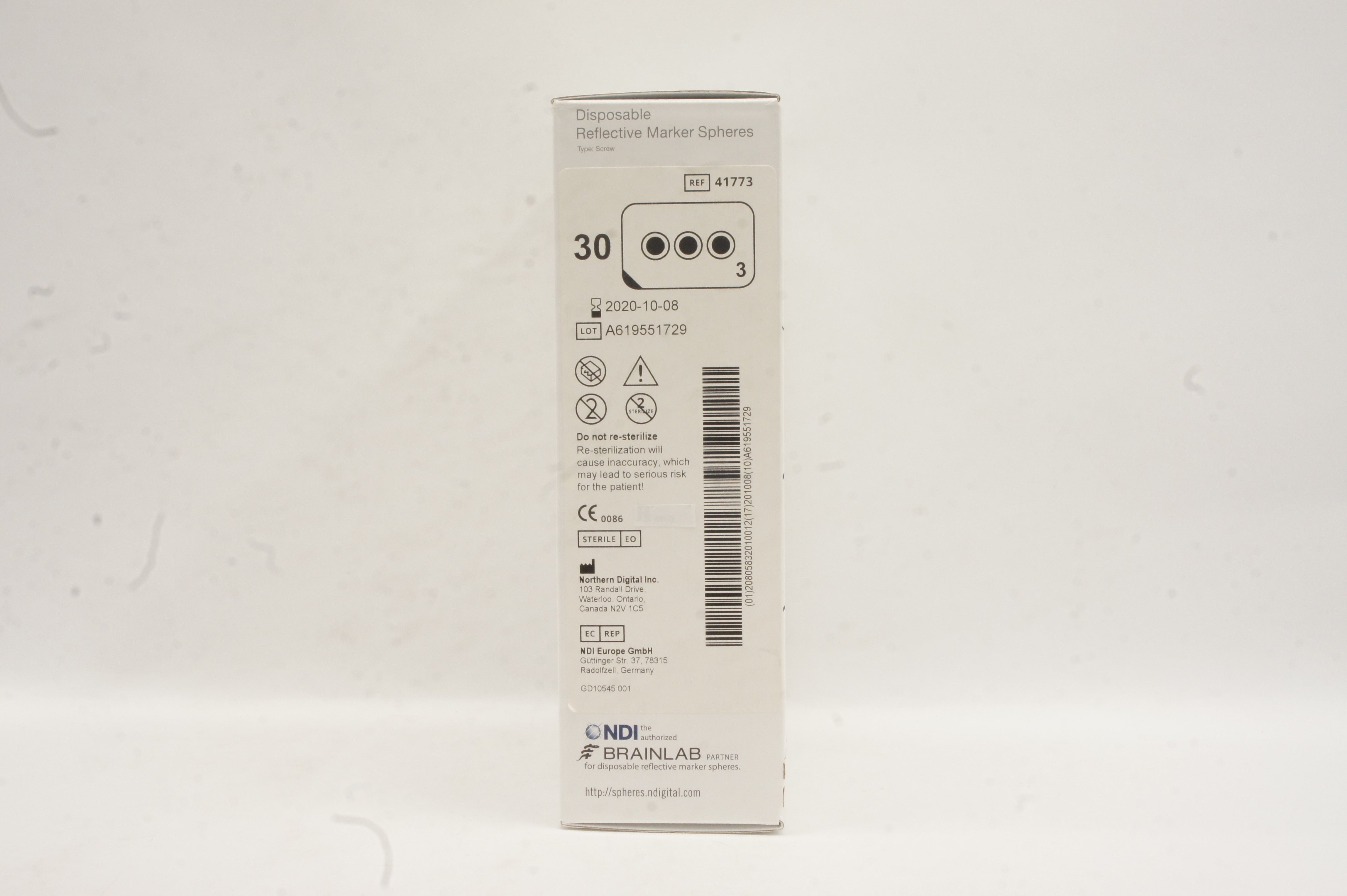 Brainlab 41773 Disposable Reflective Marker Spheres - Box of 30 (x)