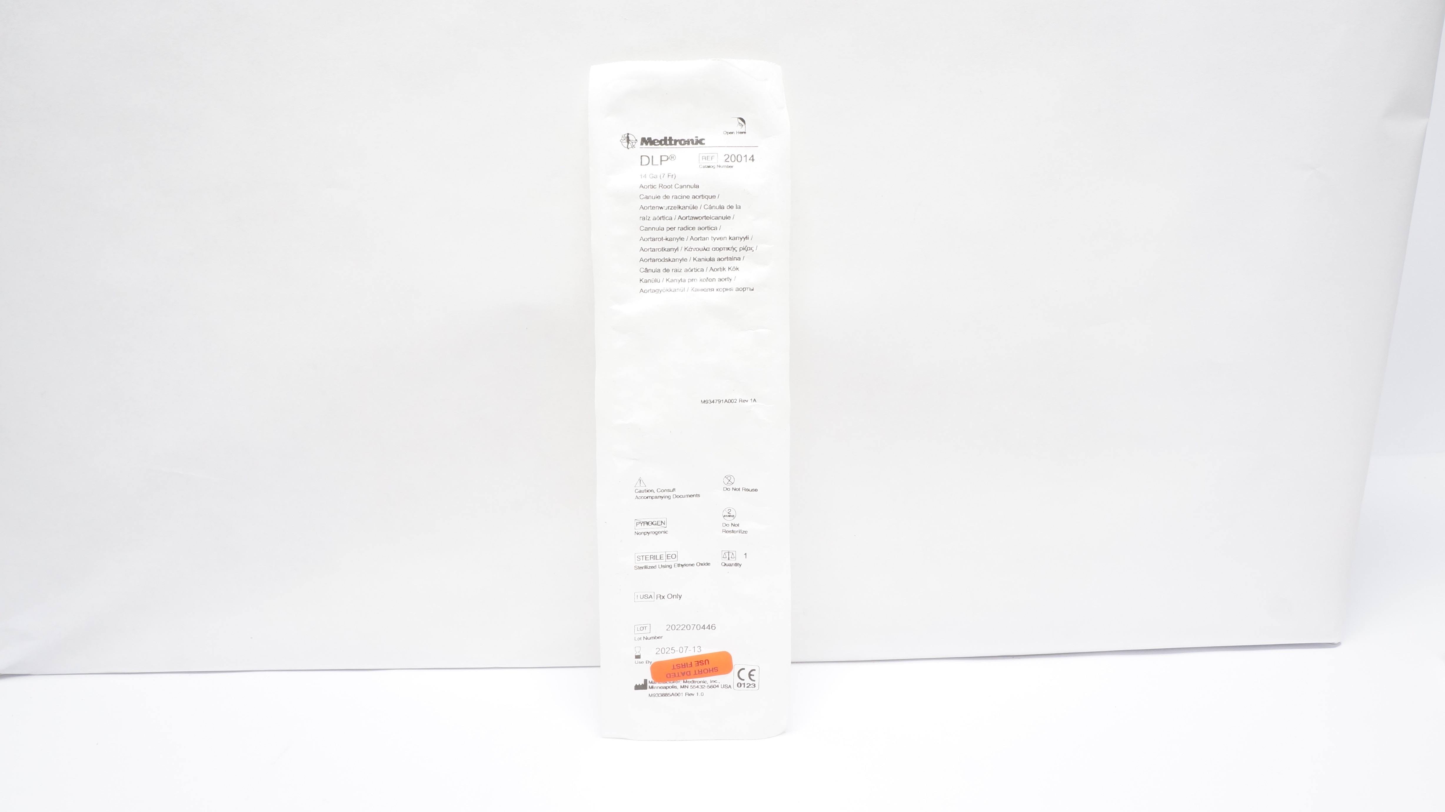Medtronic 20014 DLP Aortic Root Cannula 14Ga (x)