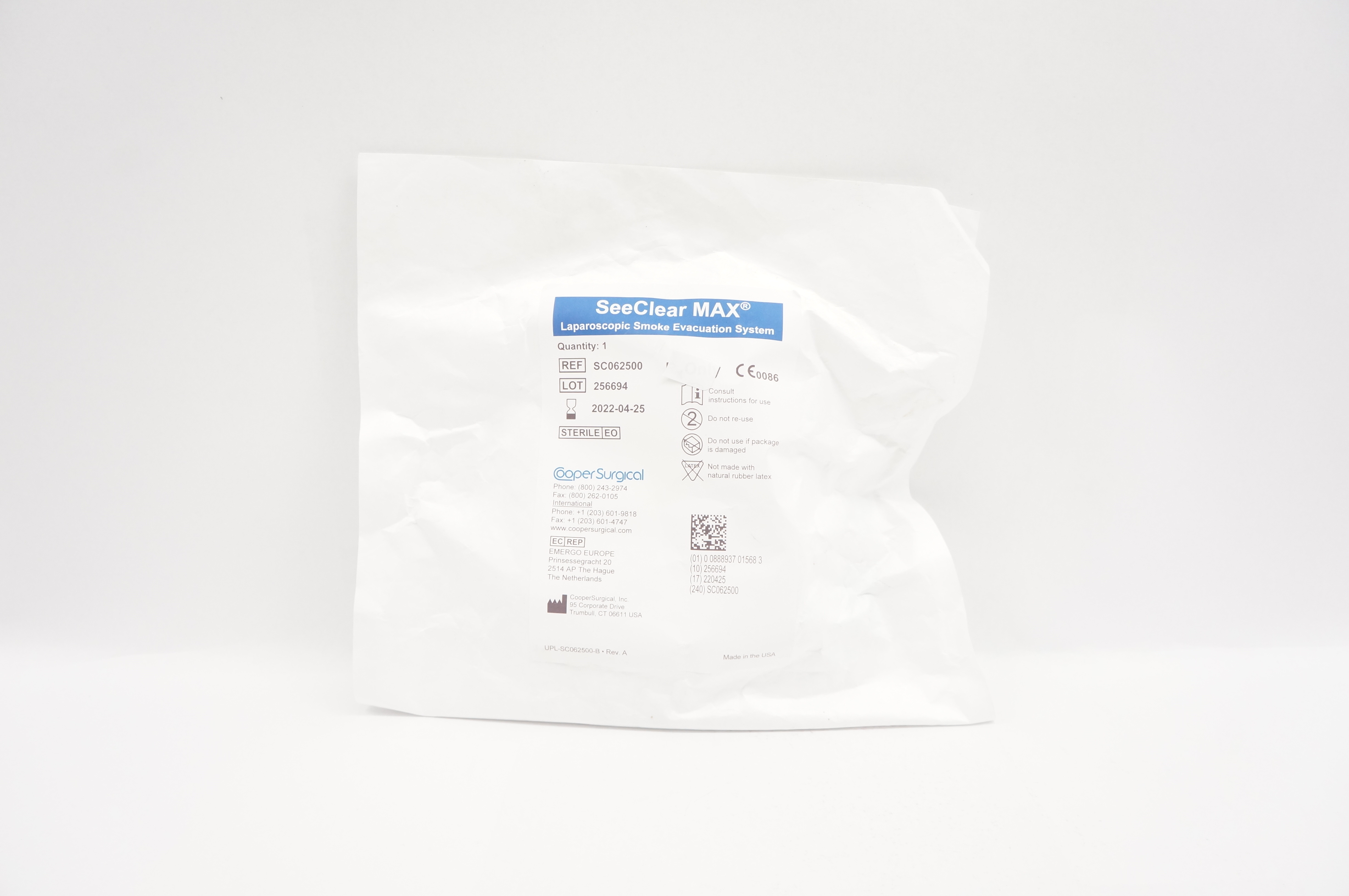 Cooper Surgical SC062500 SeeClear Max Laparoscopic Smoke Evacuation System