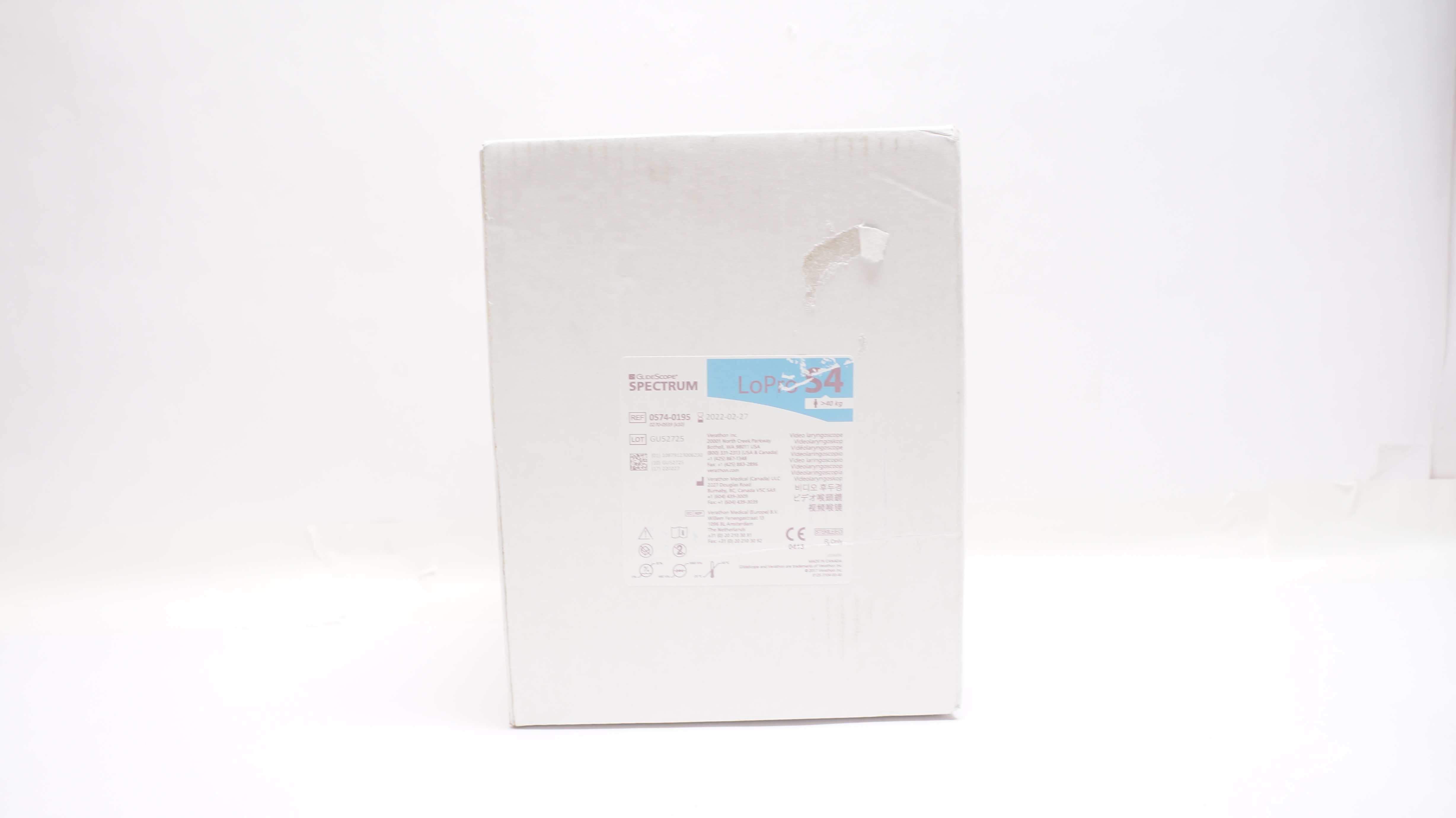 Verathon Medical 0270-0939 GlideScope Spectrum LoPro S4 (x) - Box of 10