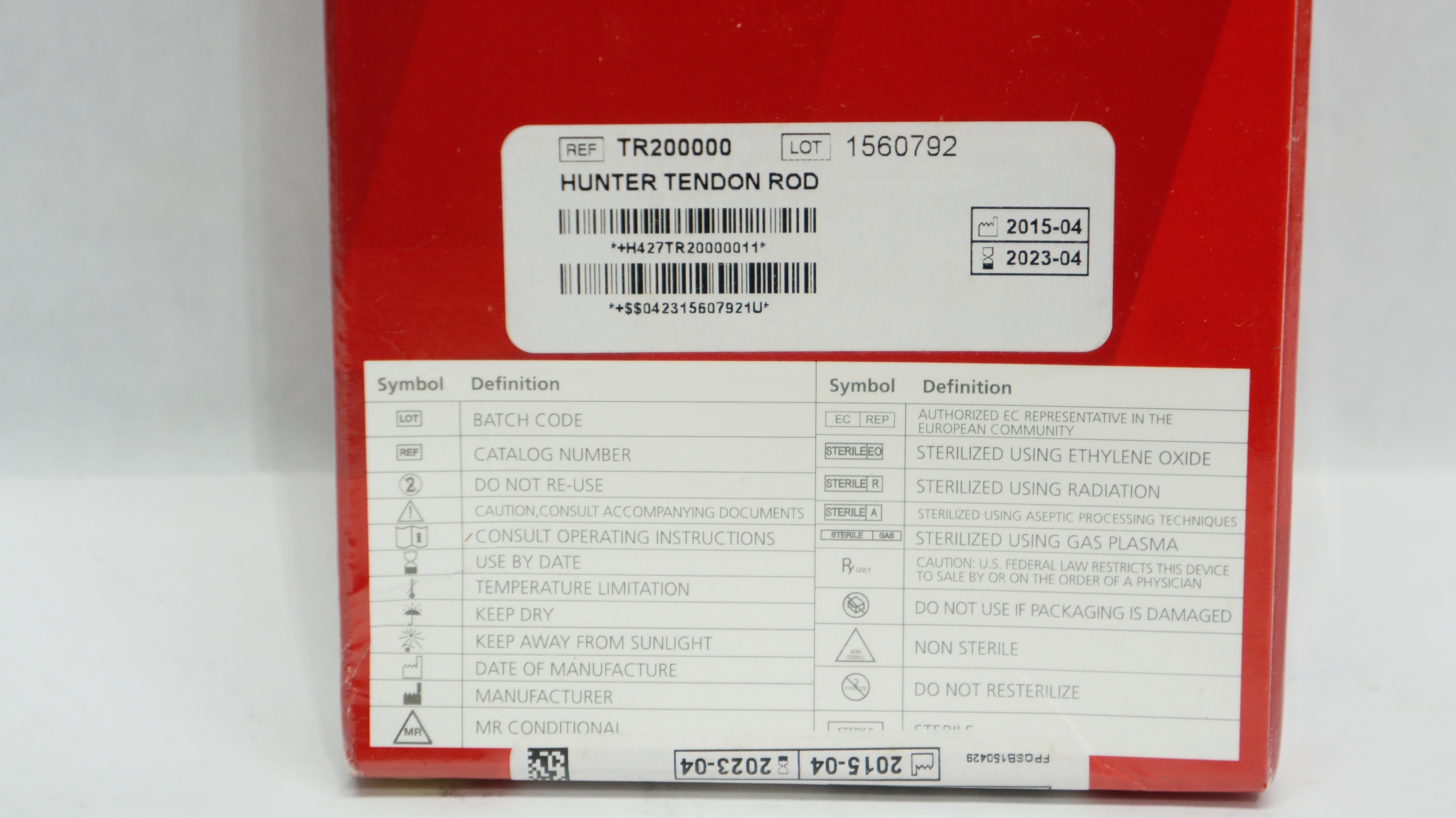 Wright TR200000 Hunter Tendon Rod 2mm x 24.5cm (x)