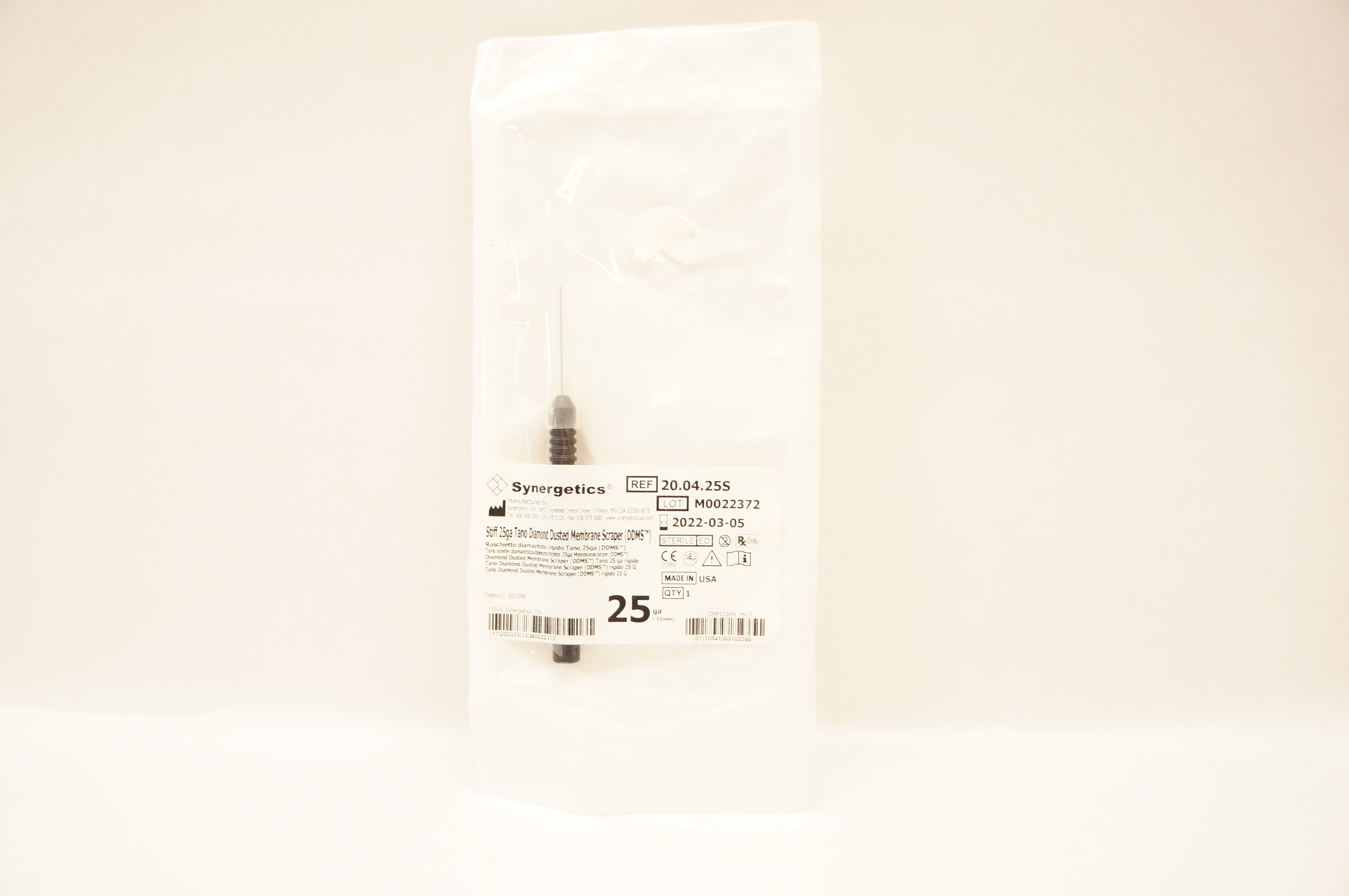 Synergetics 20.04.25S Stiff Tano Diamond Dusted Membrane Scraper 25 ga (x)