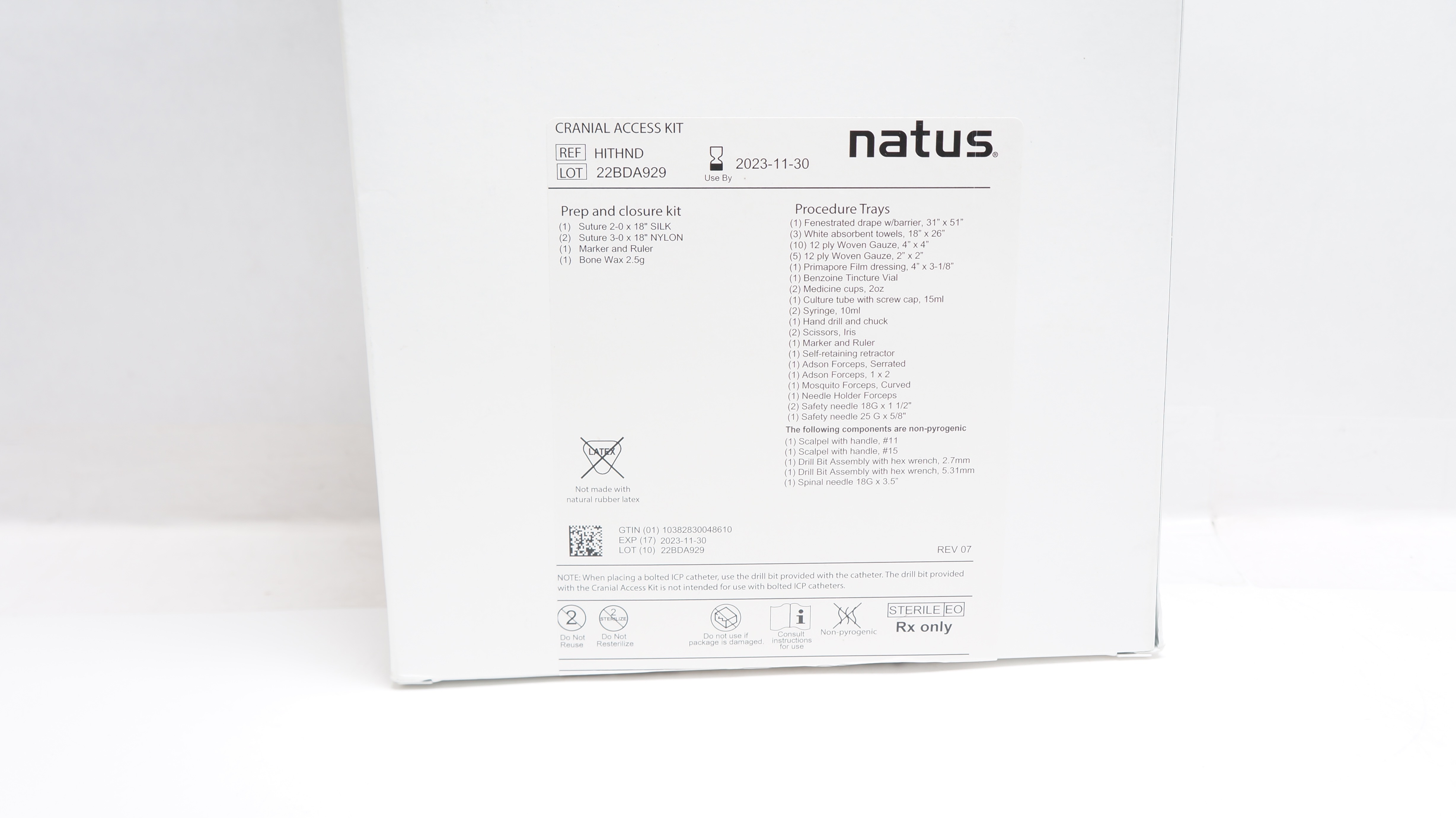 Natus HITHND Cranial Access Prep and Closure Kit (x)