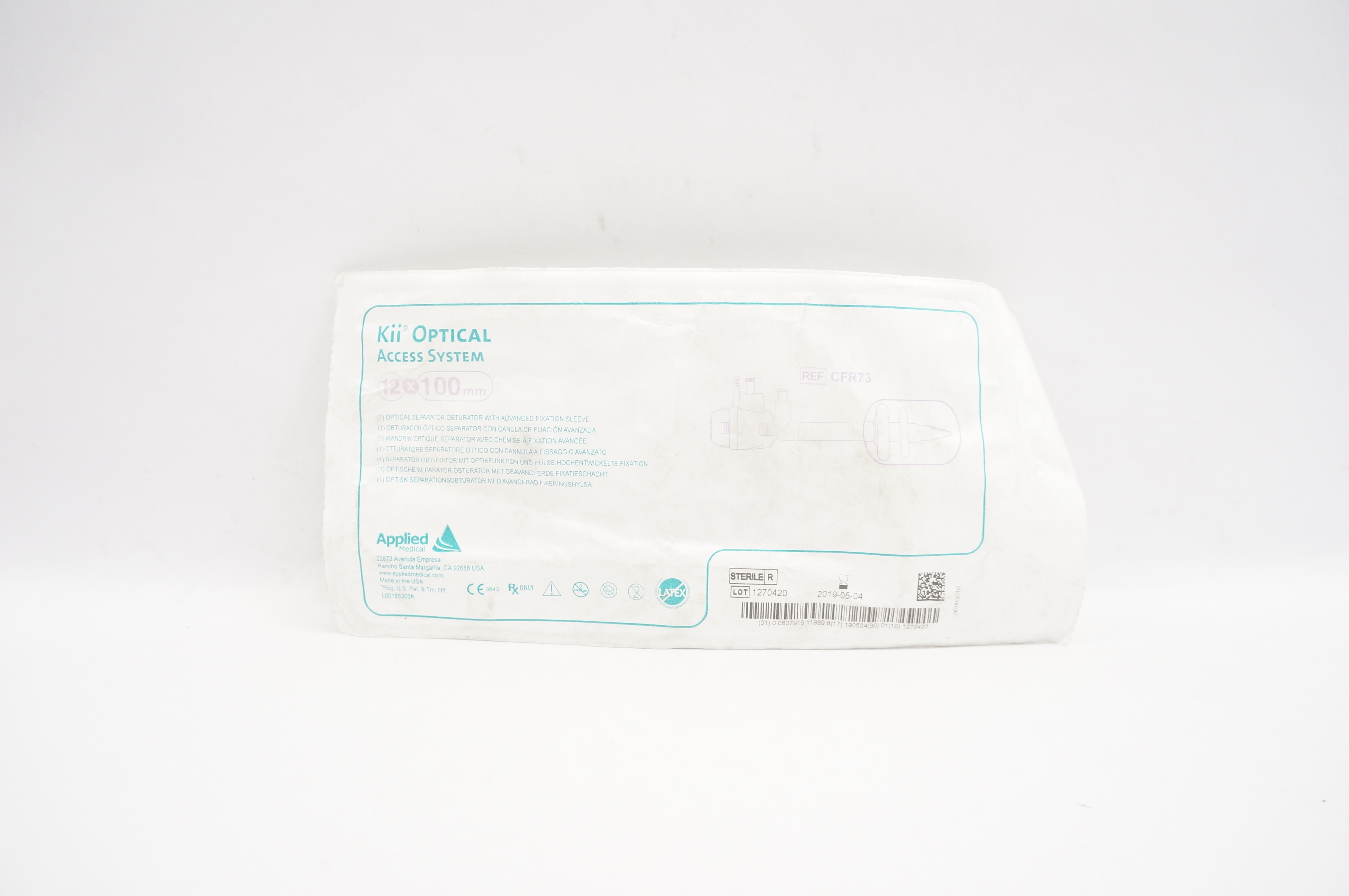 Applied Medical CFR73 Kii Optical Separator Obturator 12 x 100mm (x)