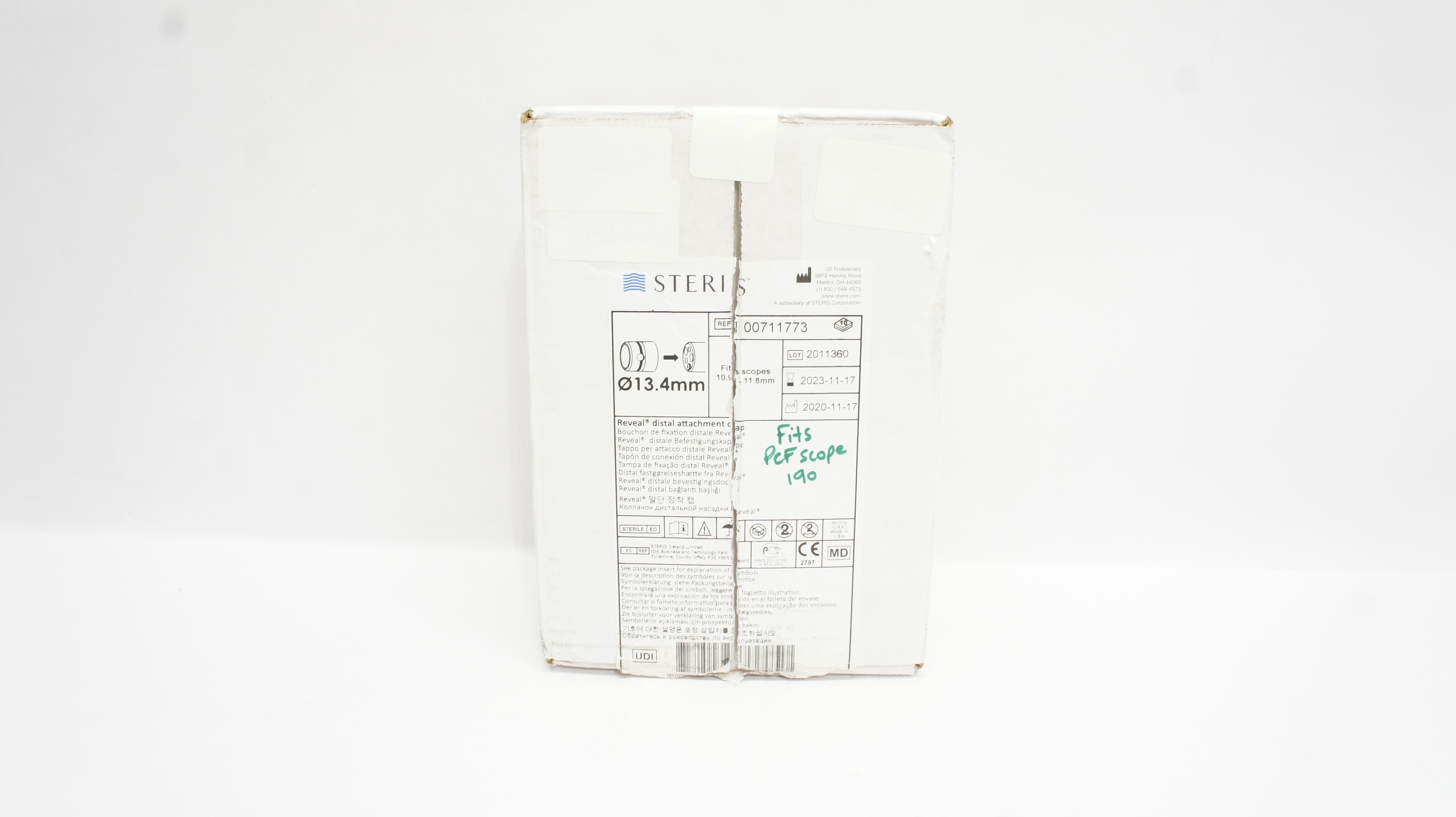 US Endoscopy 00711773 Steris Reveal Distal Attachment Cap 13.4mm (x) - Box of 10