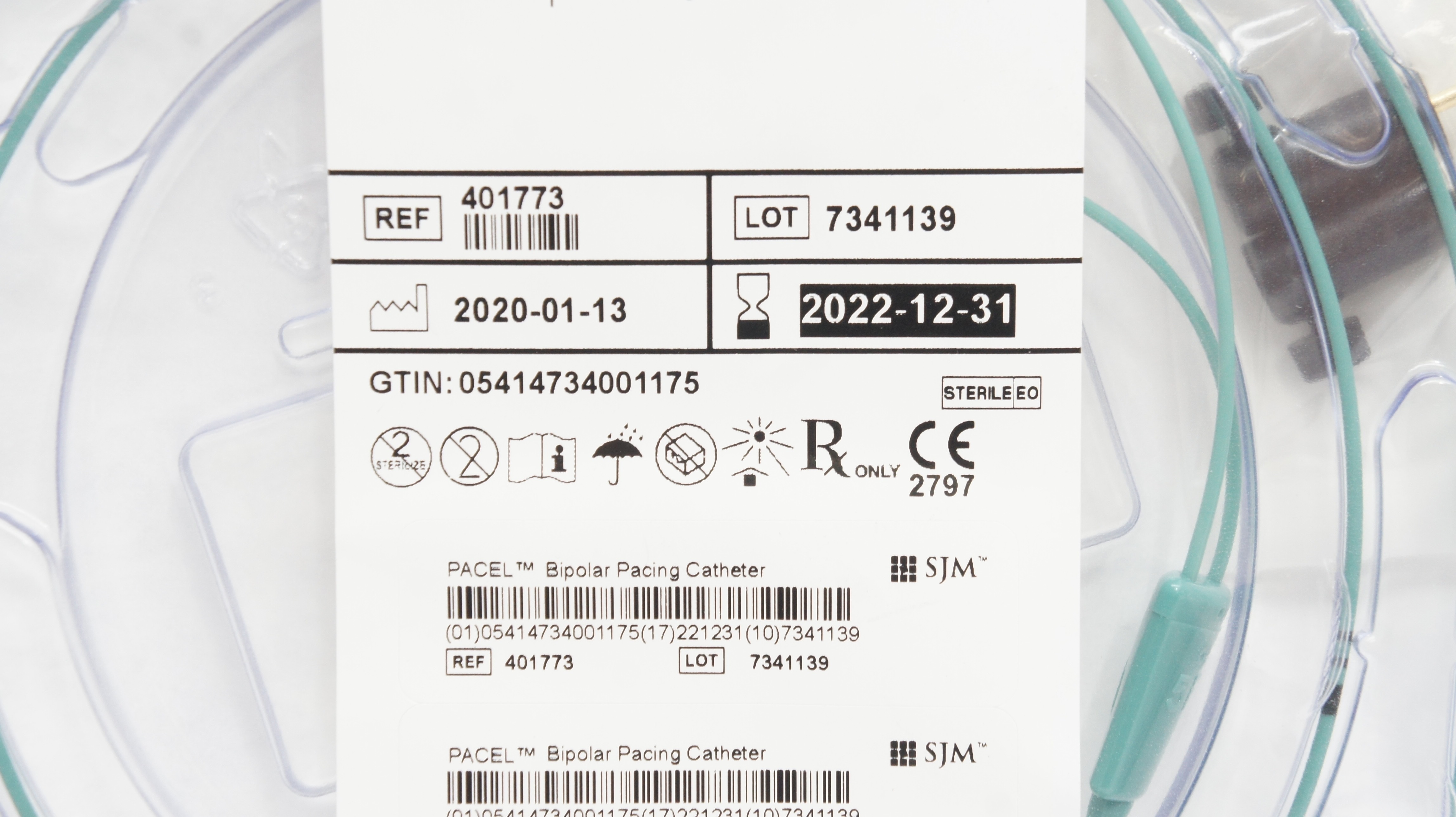 St. Jude Medical 401773 PACEL Bipolar Pacing Cath. 5F x 110cm (x)