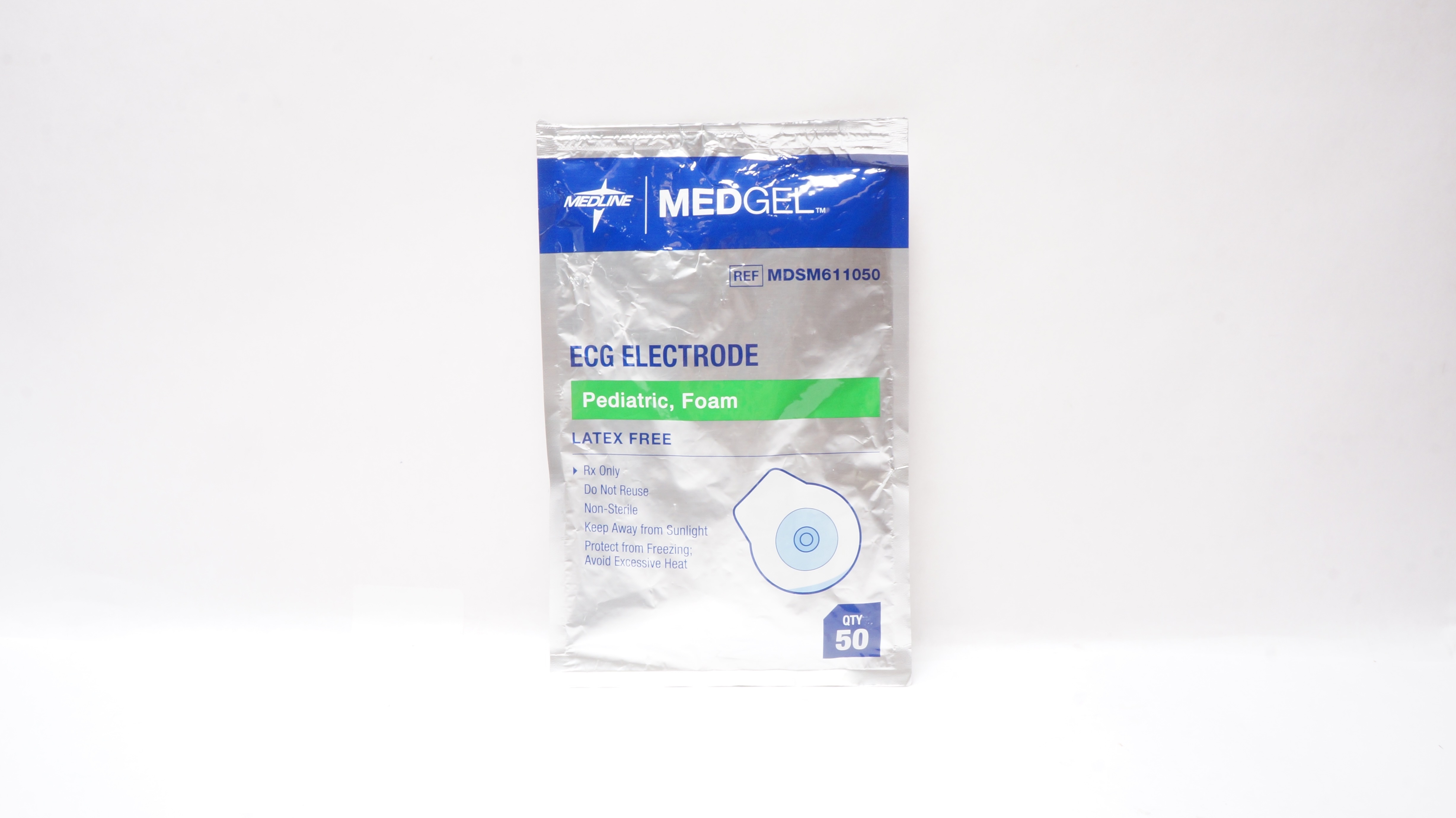 Medline MDSM611050 MedGel ECG Electrode Pediatric, Foam (x) - Pack of 50