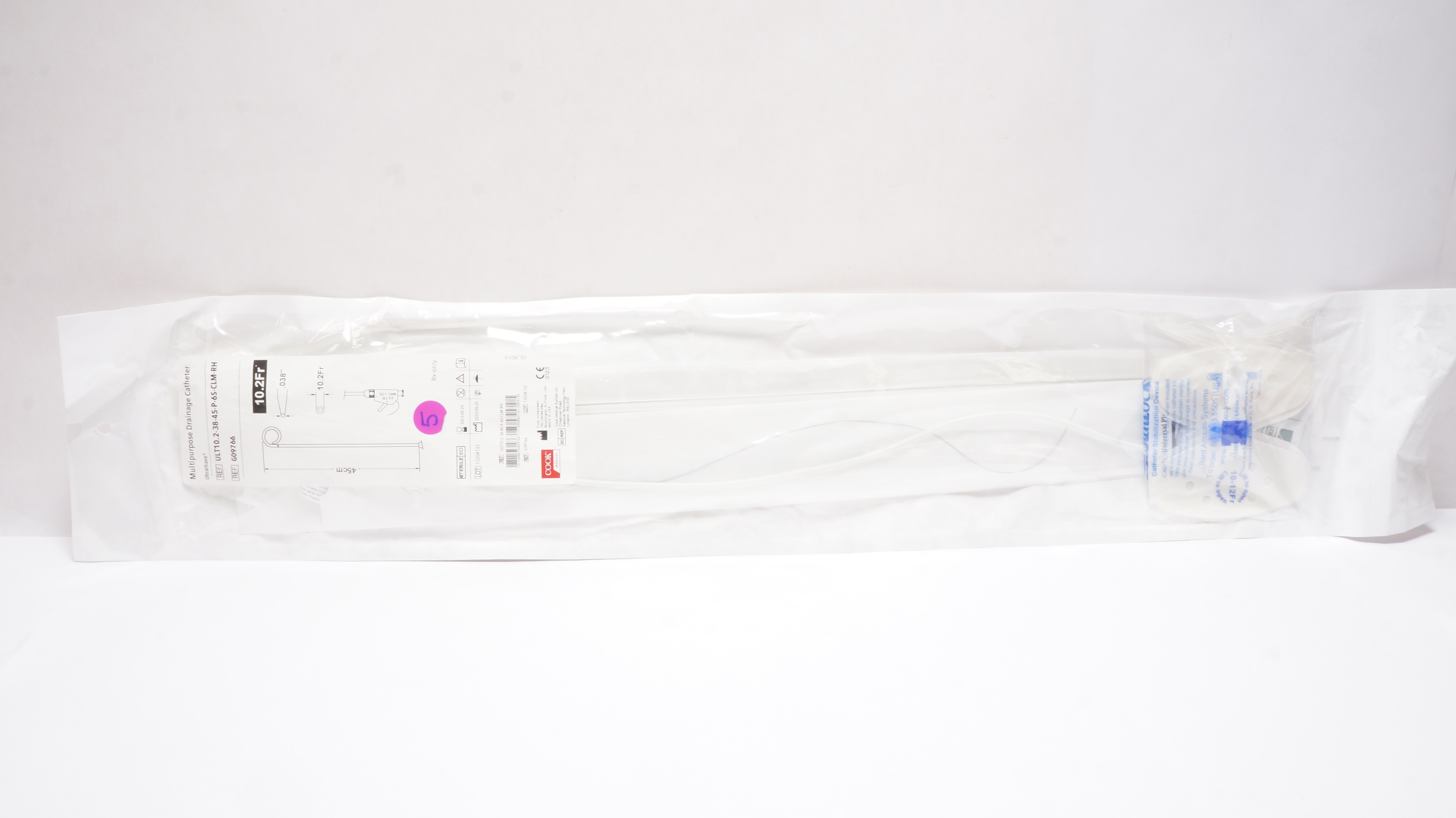 Cook Medical G09766 Multipurpose Drainage Cath. 10.2Fr x 038In x 45cm (x)