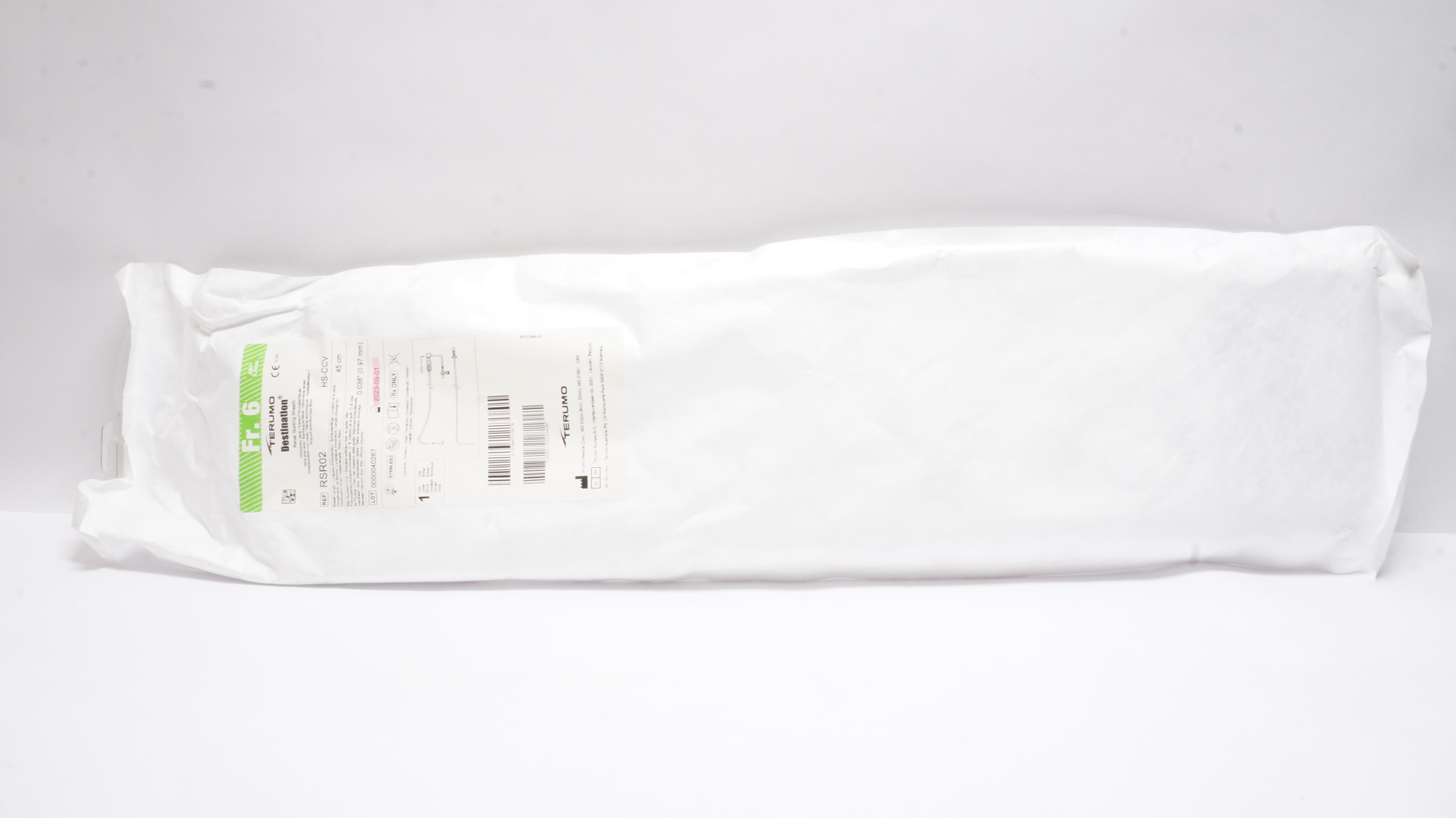 Terumo RSR02 Destination Renal Guiding Sheath 6Fr x 45cm x 0.038inch (x)