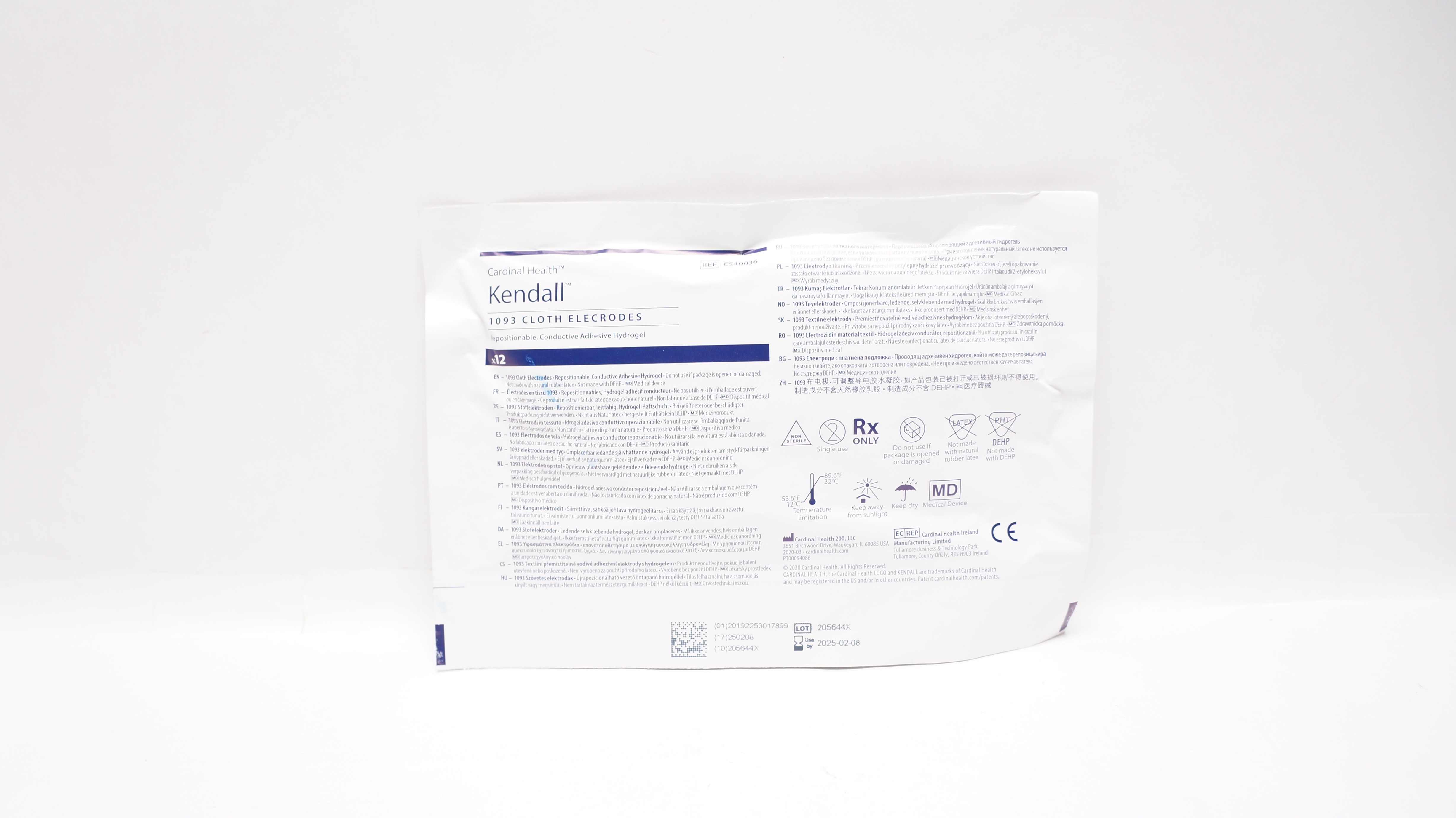 Cardinal Health ES40036 Kendall 1093 Cloth Electrodes - Pack of 12