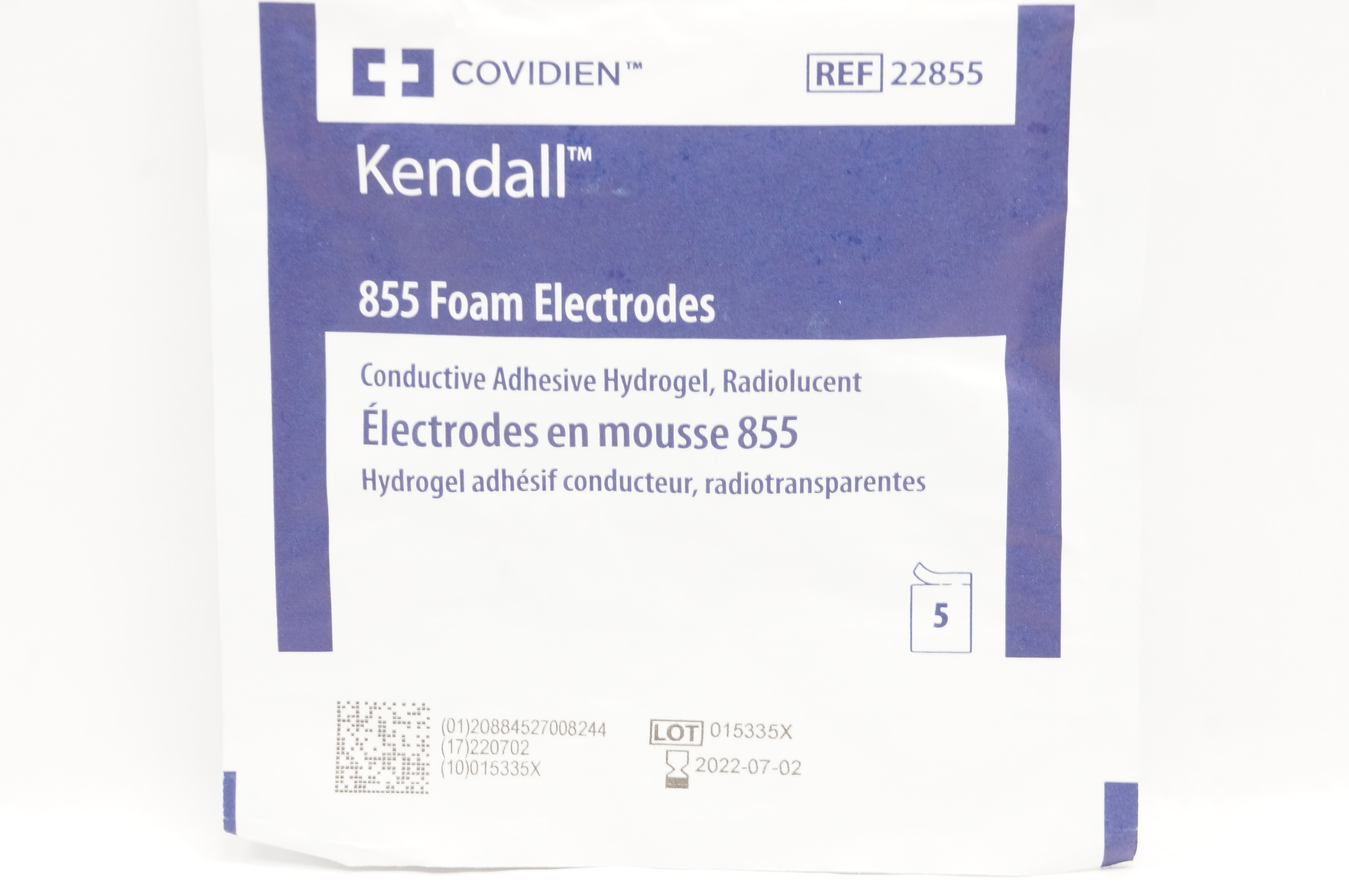 Covidien 22855 Kendall 855 Foam Electrodes (x) - Pack of 5