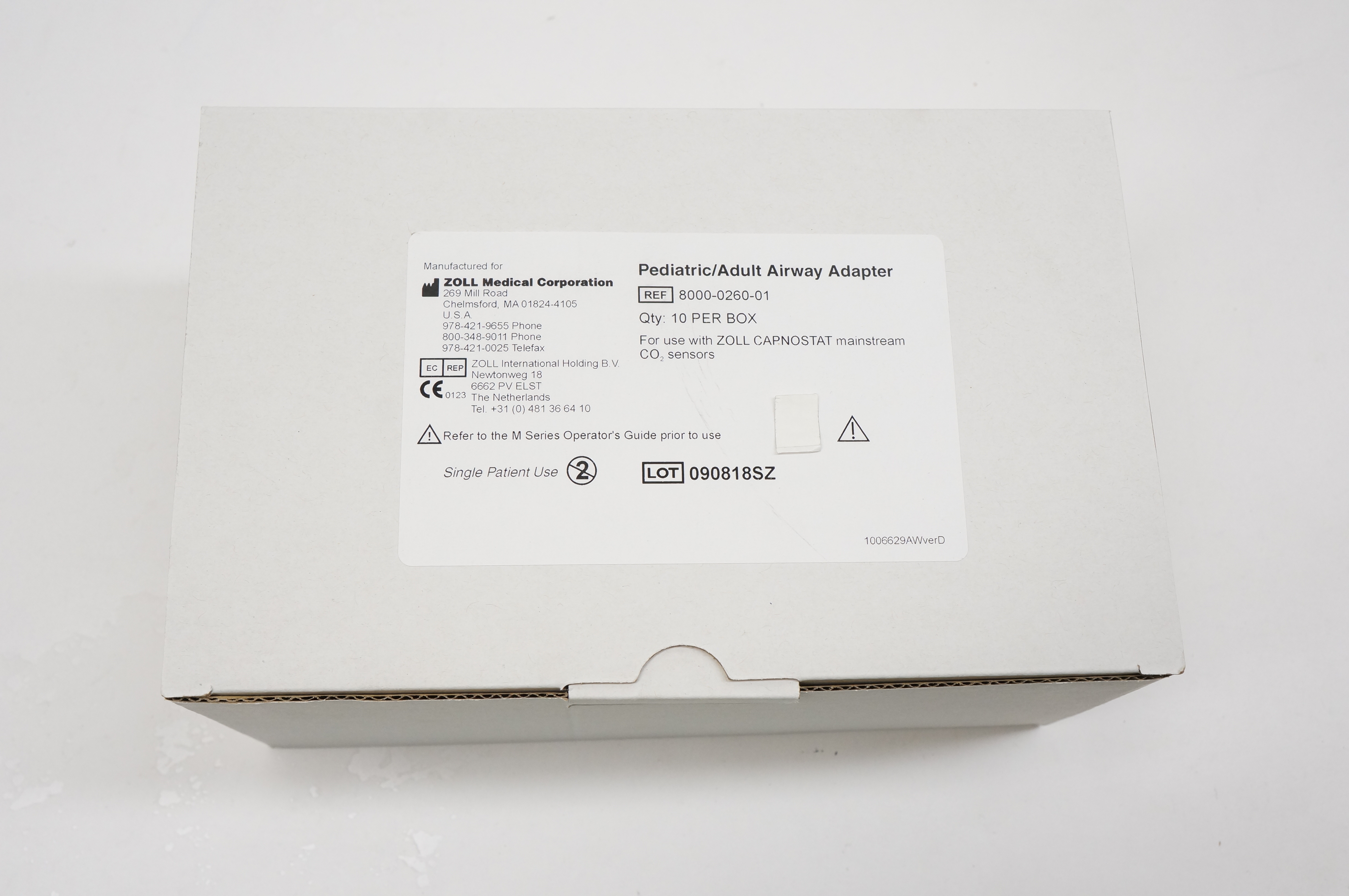 ZOLL 8000-0260-01 Pediatric/Adult Airway Adapter - Box of 10